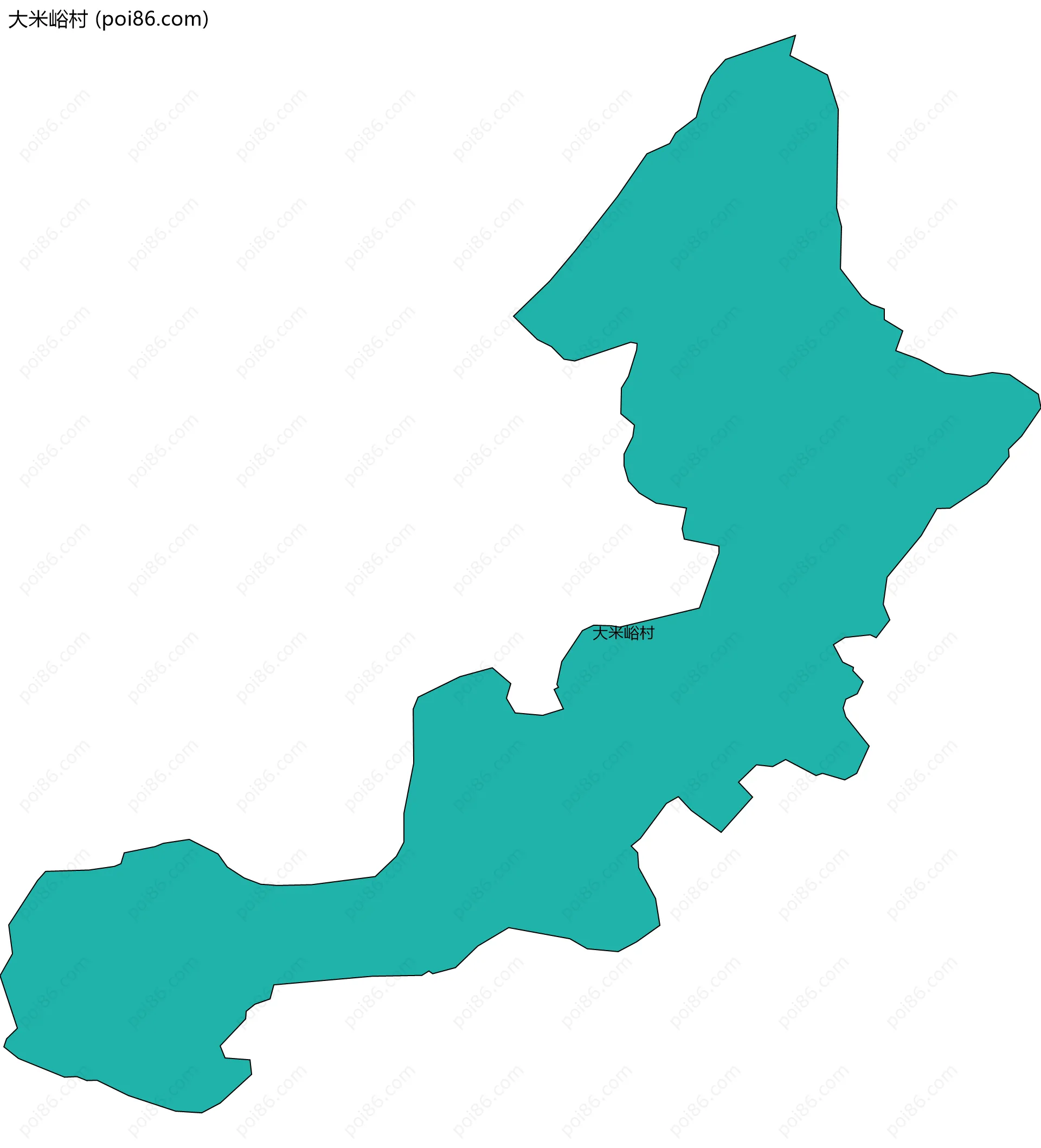 大米峪村边界地图