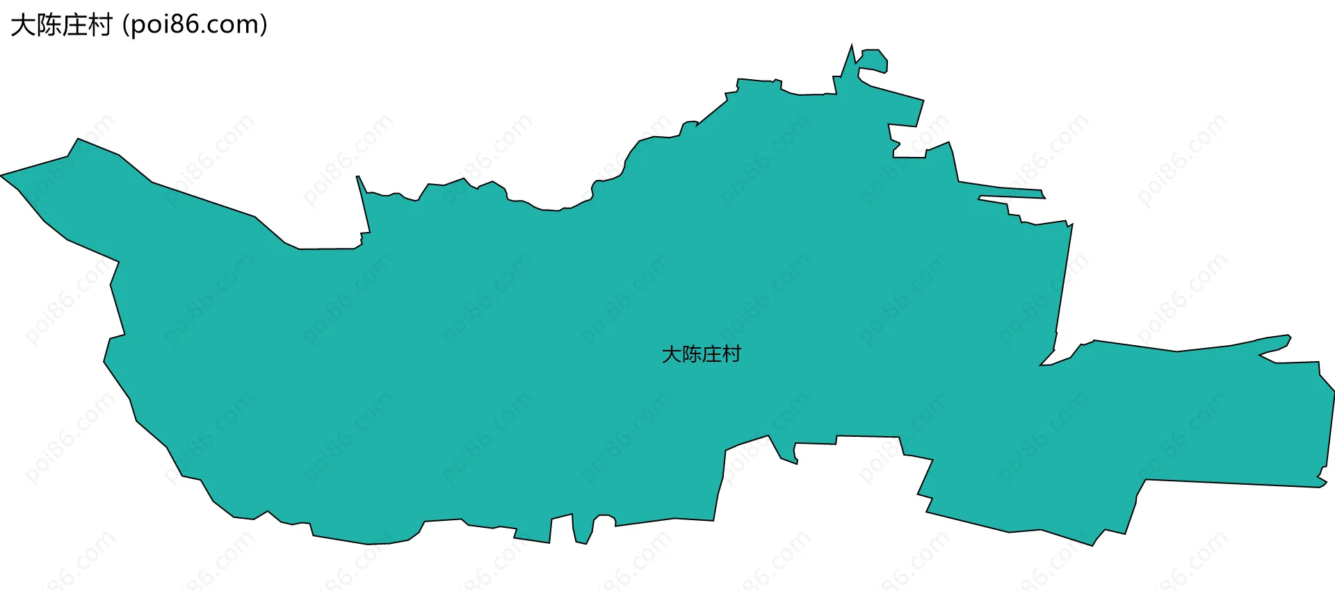 大陈庄村边界地图