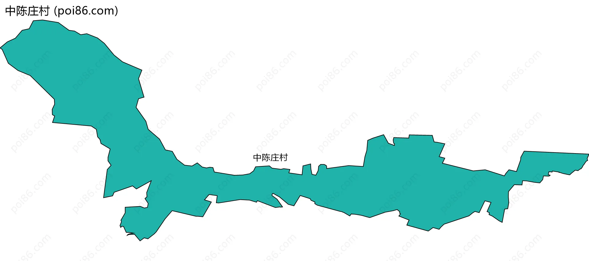 中陈庄村边界地图