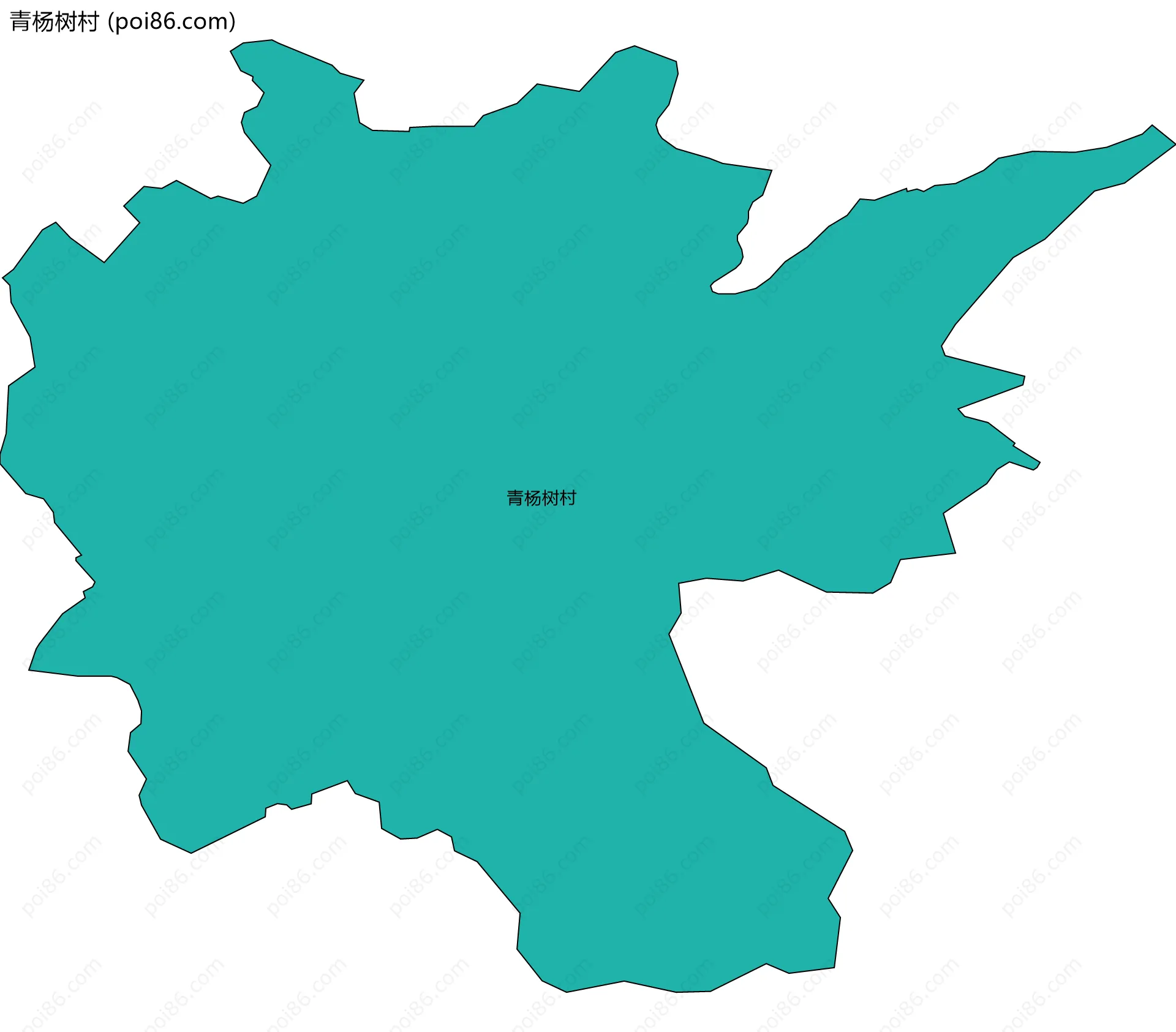 青杨树村边界地图
