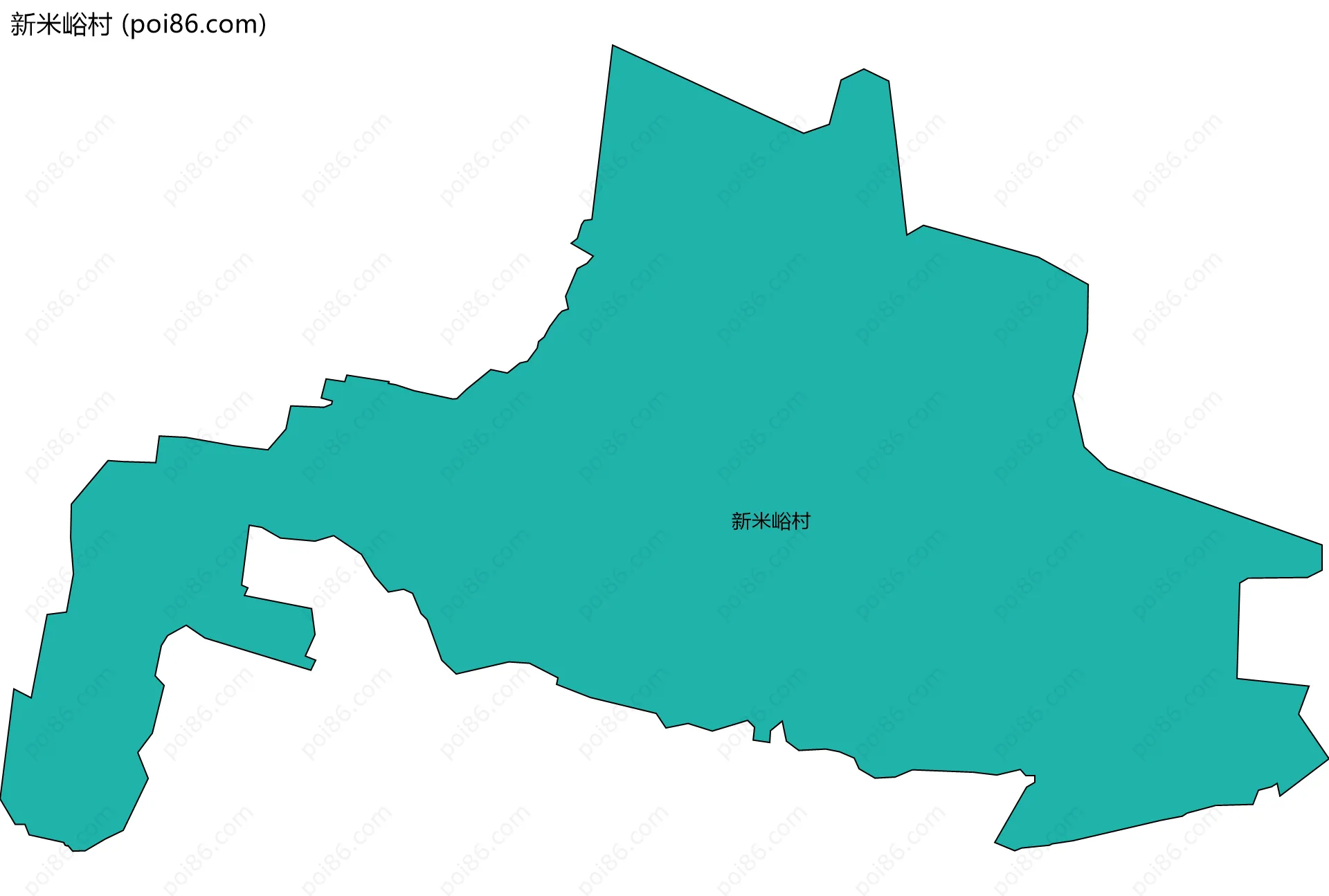 新米峪村边界地图