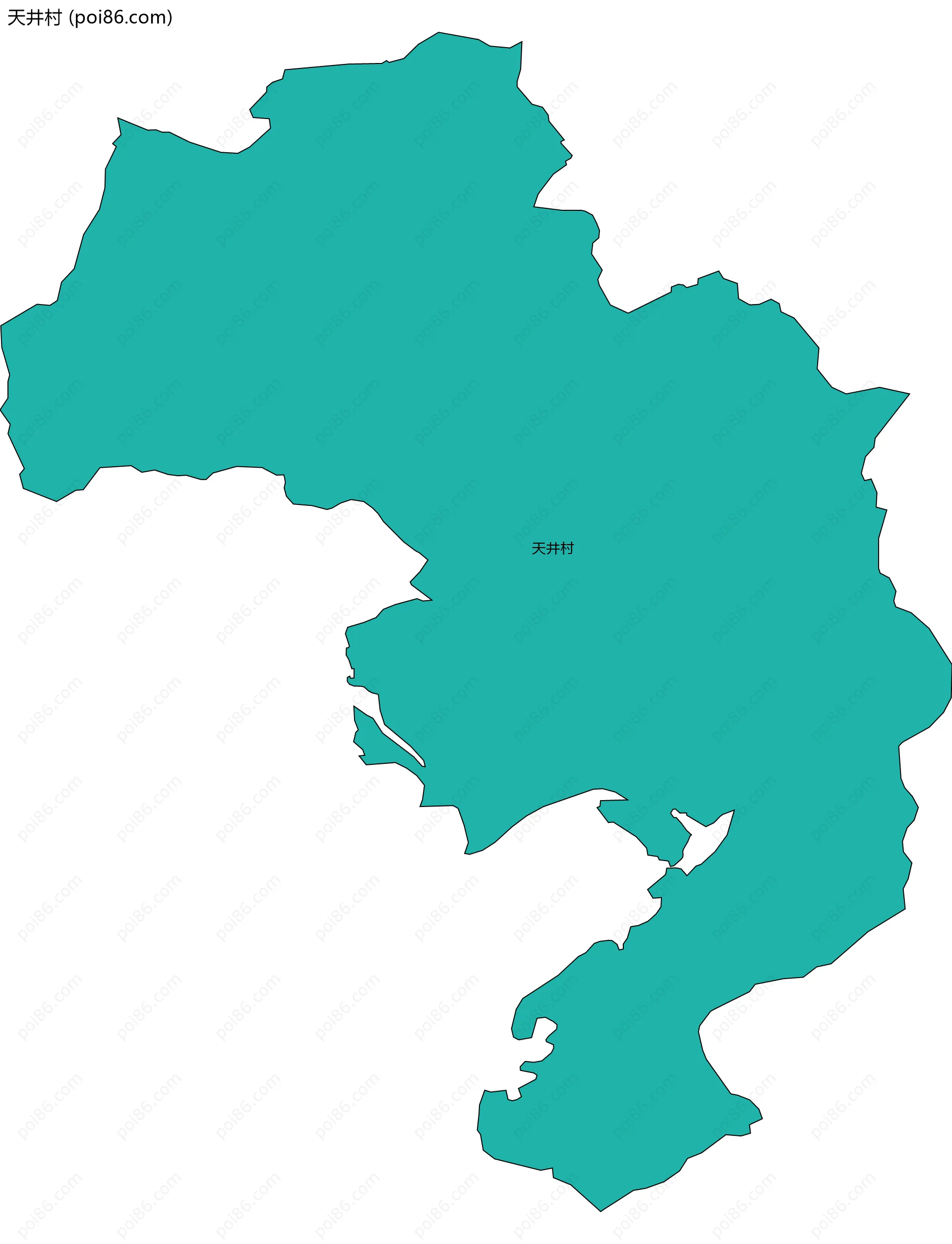 天井村边界地图