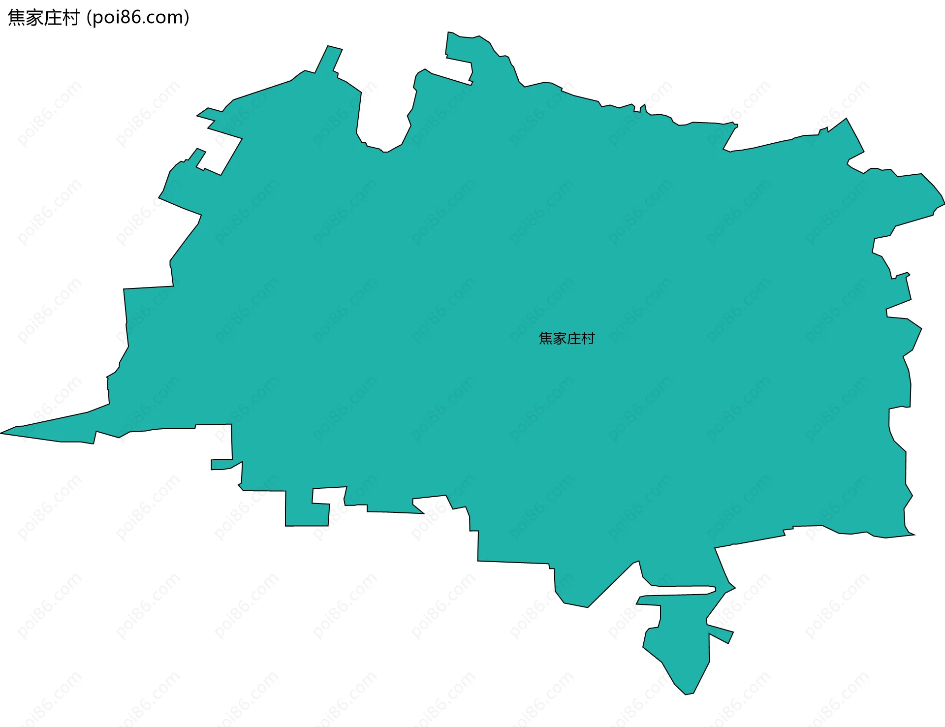 焦家庄村边界地图