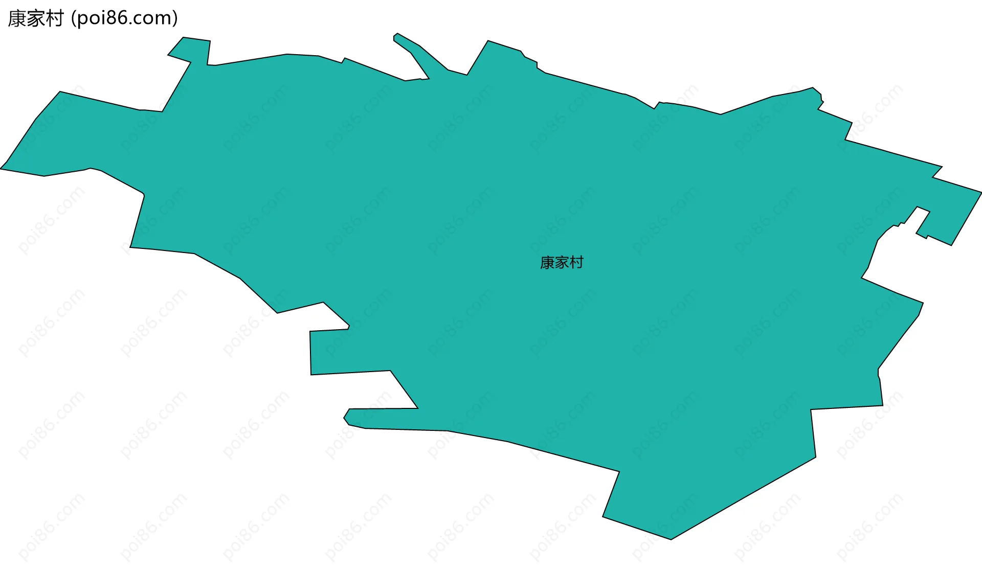 康家村边界地图