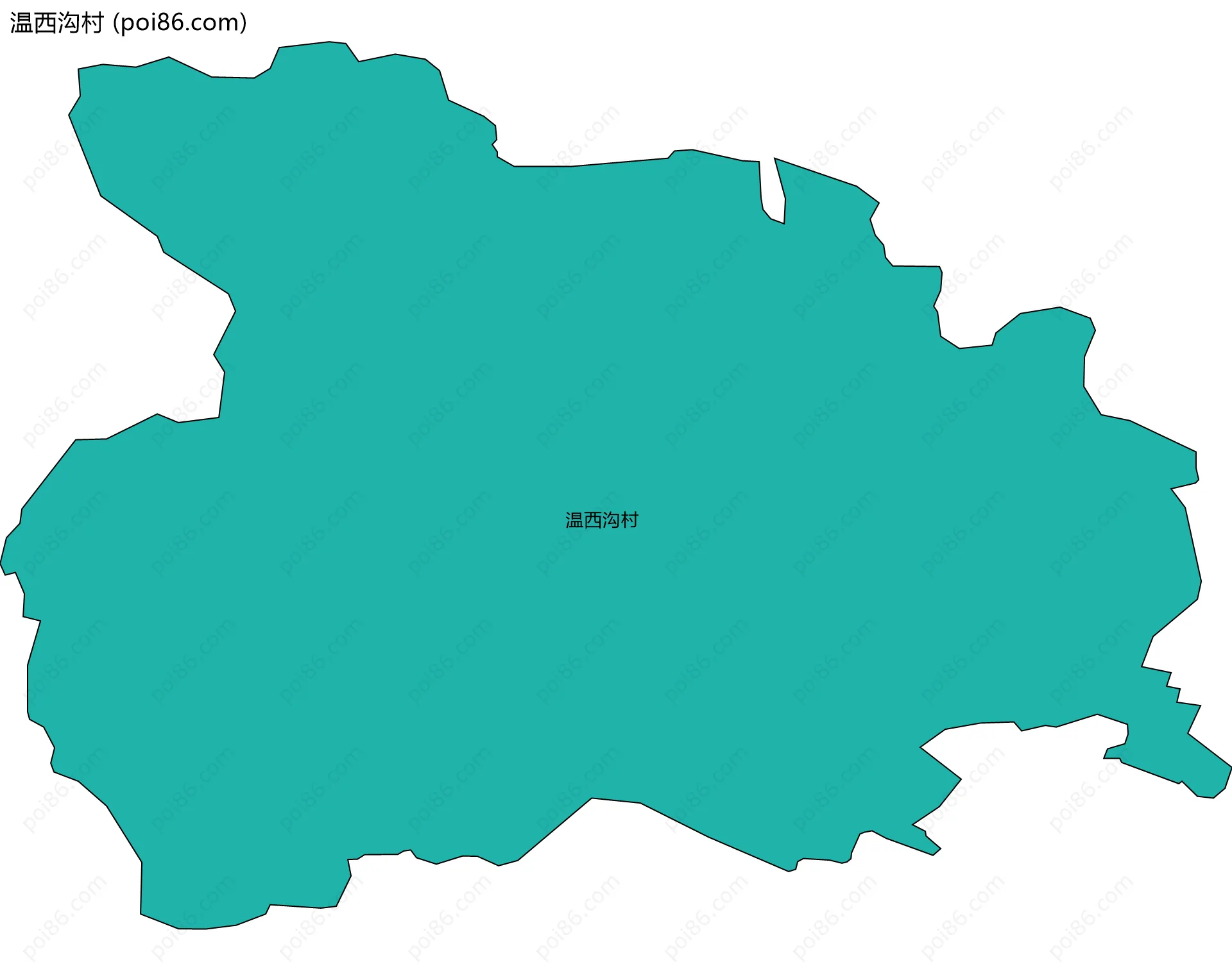 温西沟村边界地图