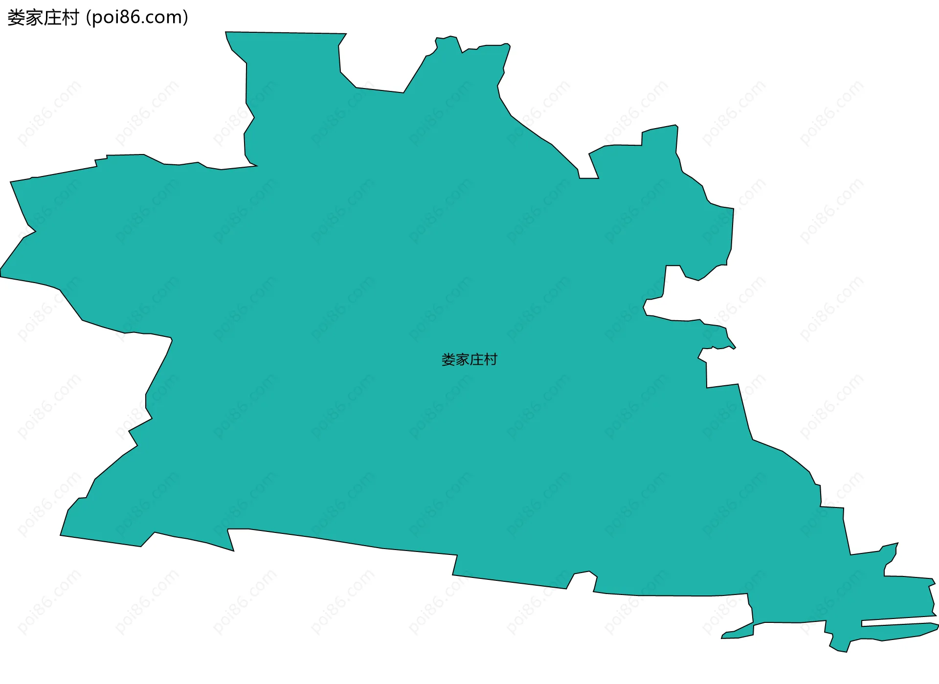 娄家庄村边界地图