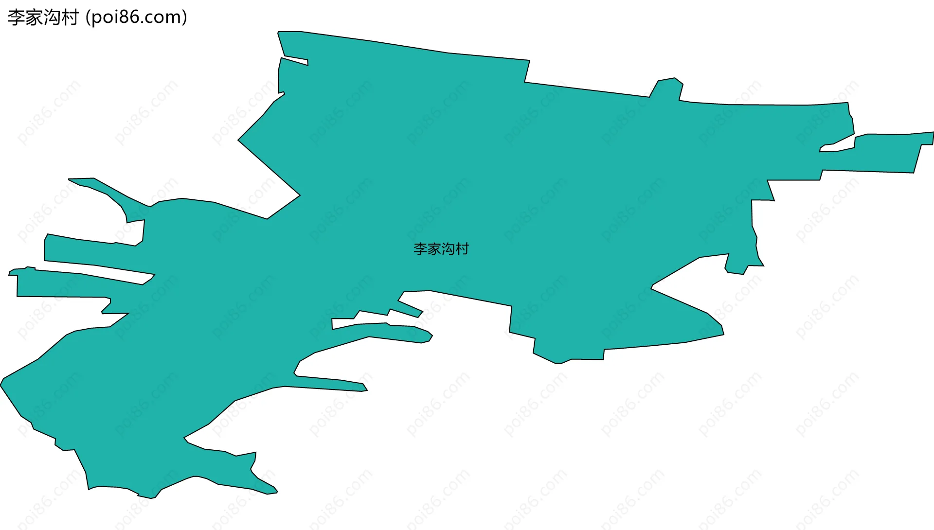 李家沟村边界地图