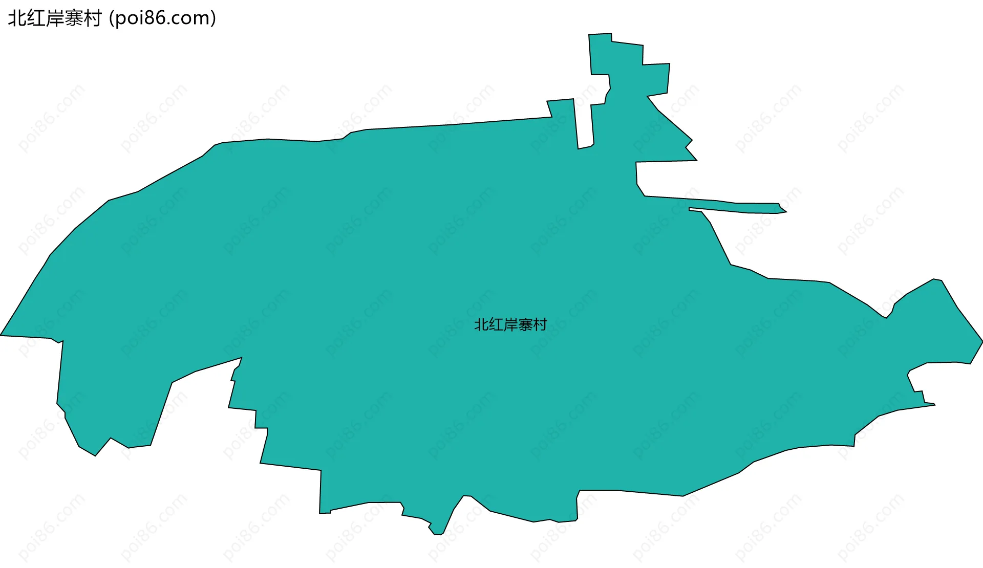 北红岸寨村边界地图