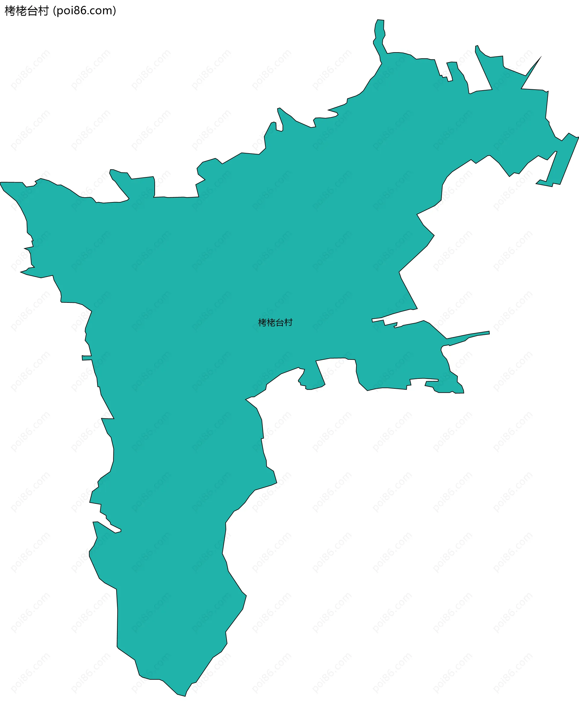 栲栳台村边界地图