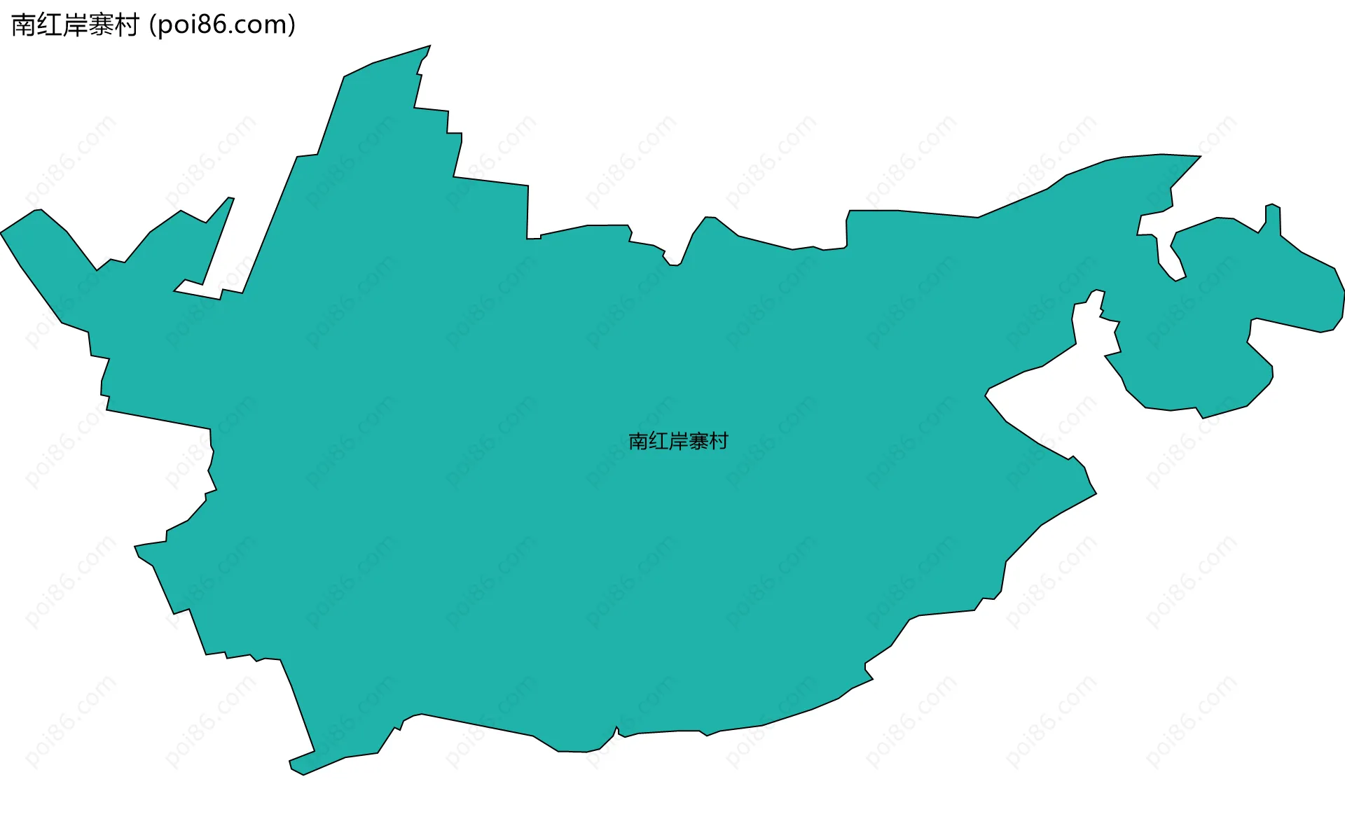 南红岸寨村边界地图