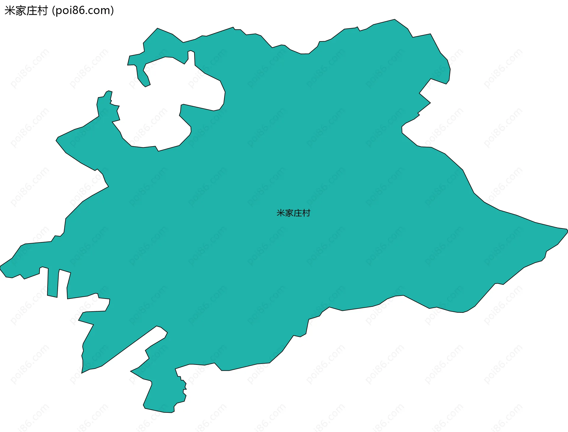 米家庄村边界地图