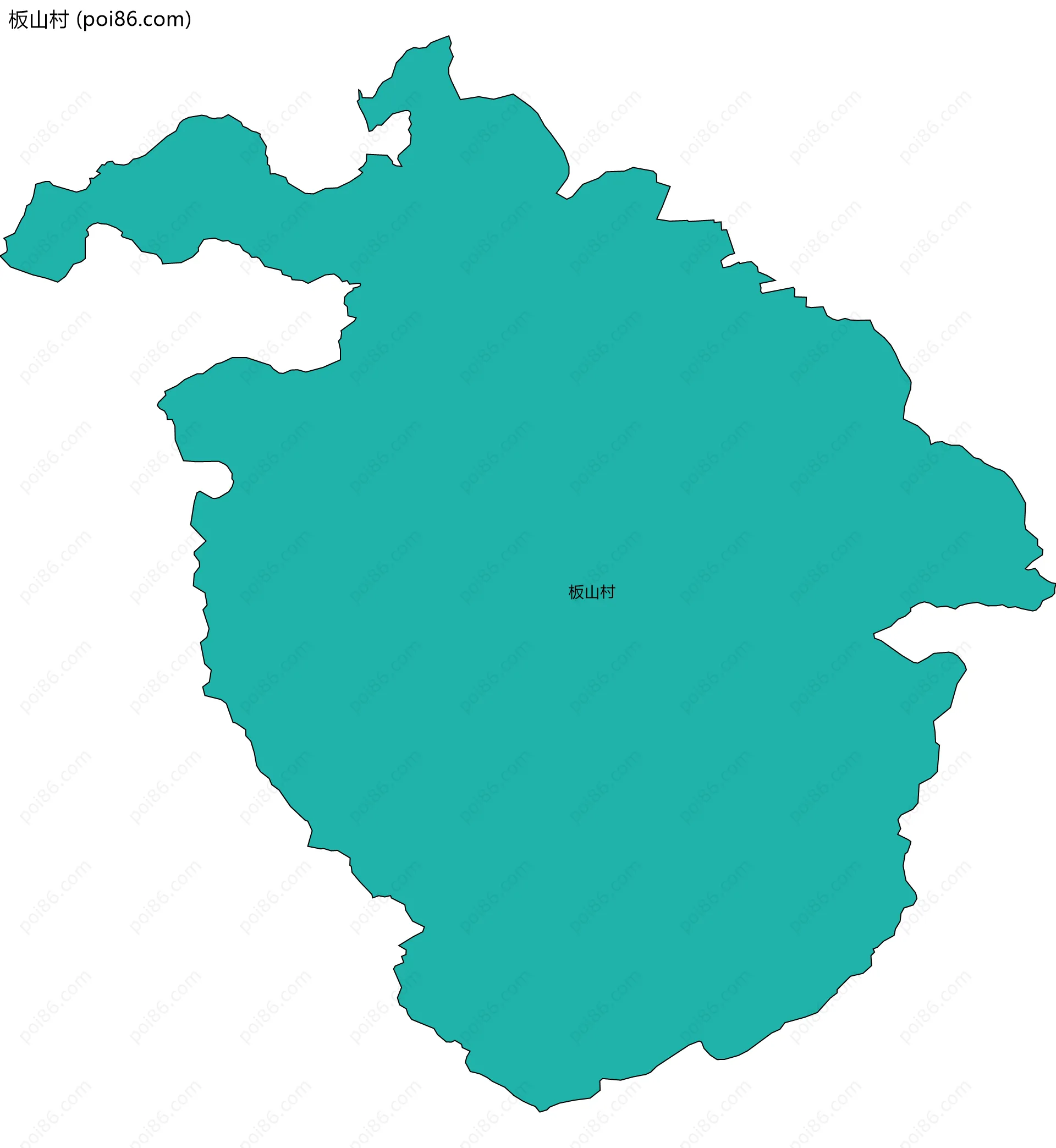 板山村边界地图