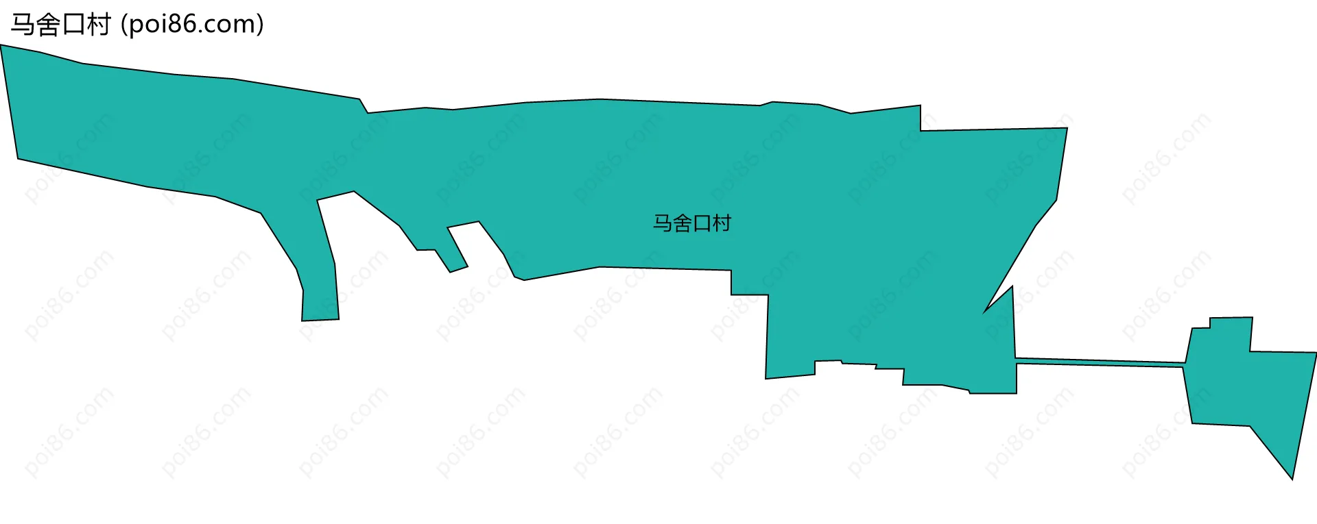 马舍口村边界地图