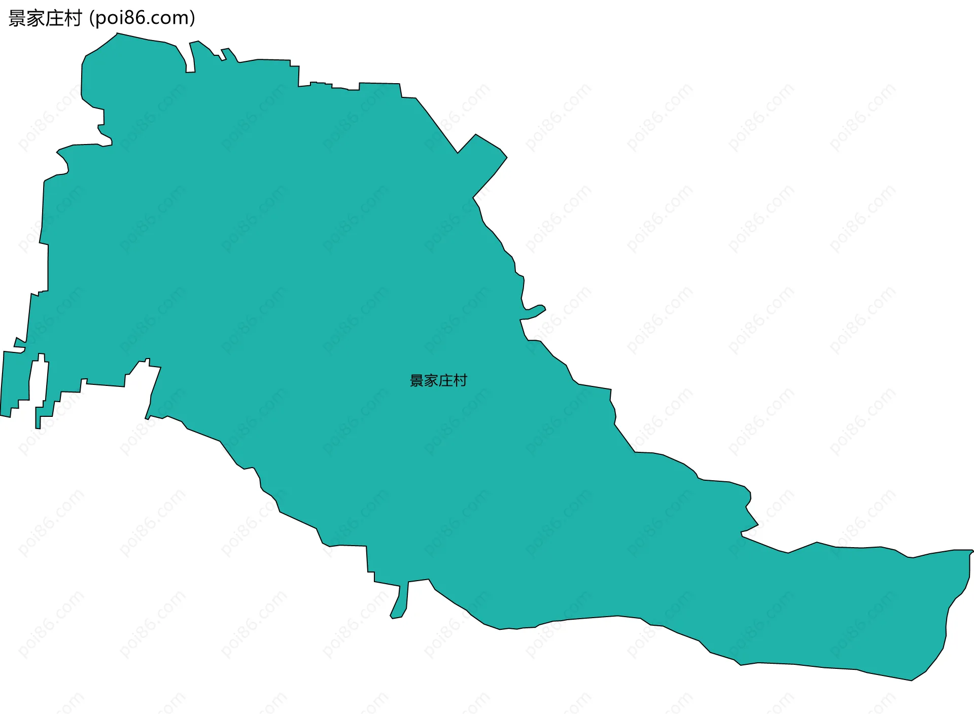 景家庄村边界地图