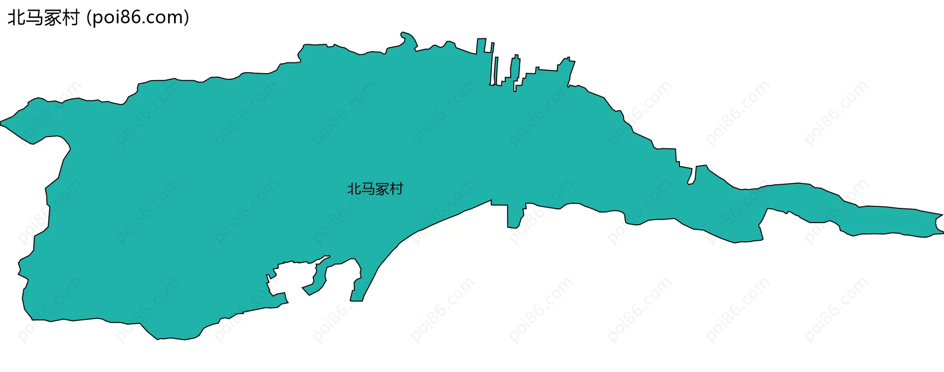 北马冢村边界地图