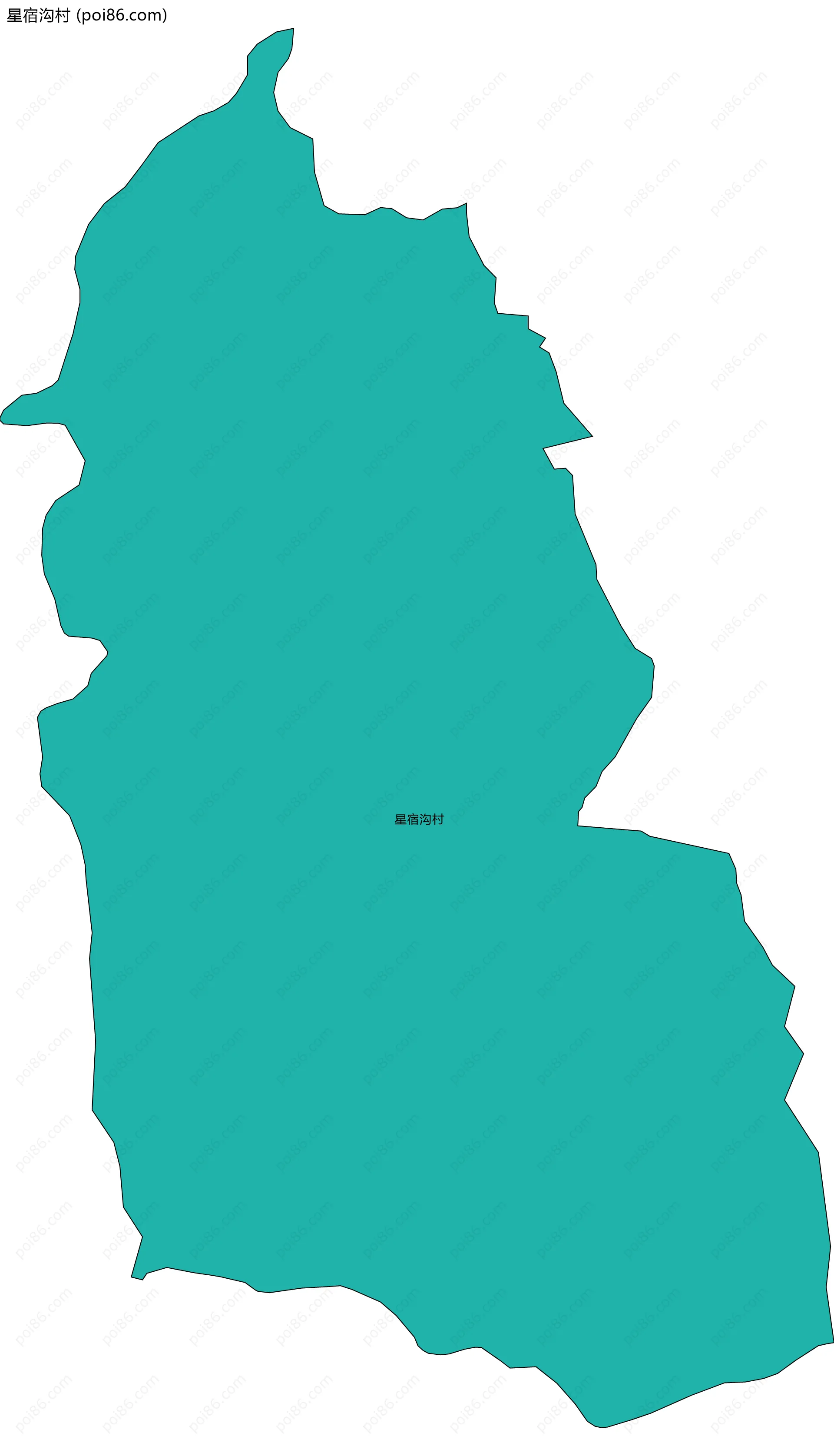 星宿沟村边界地图