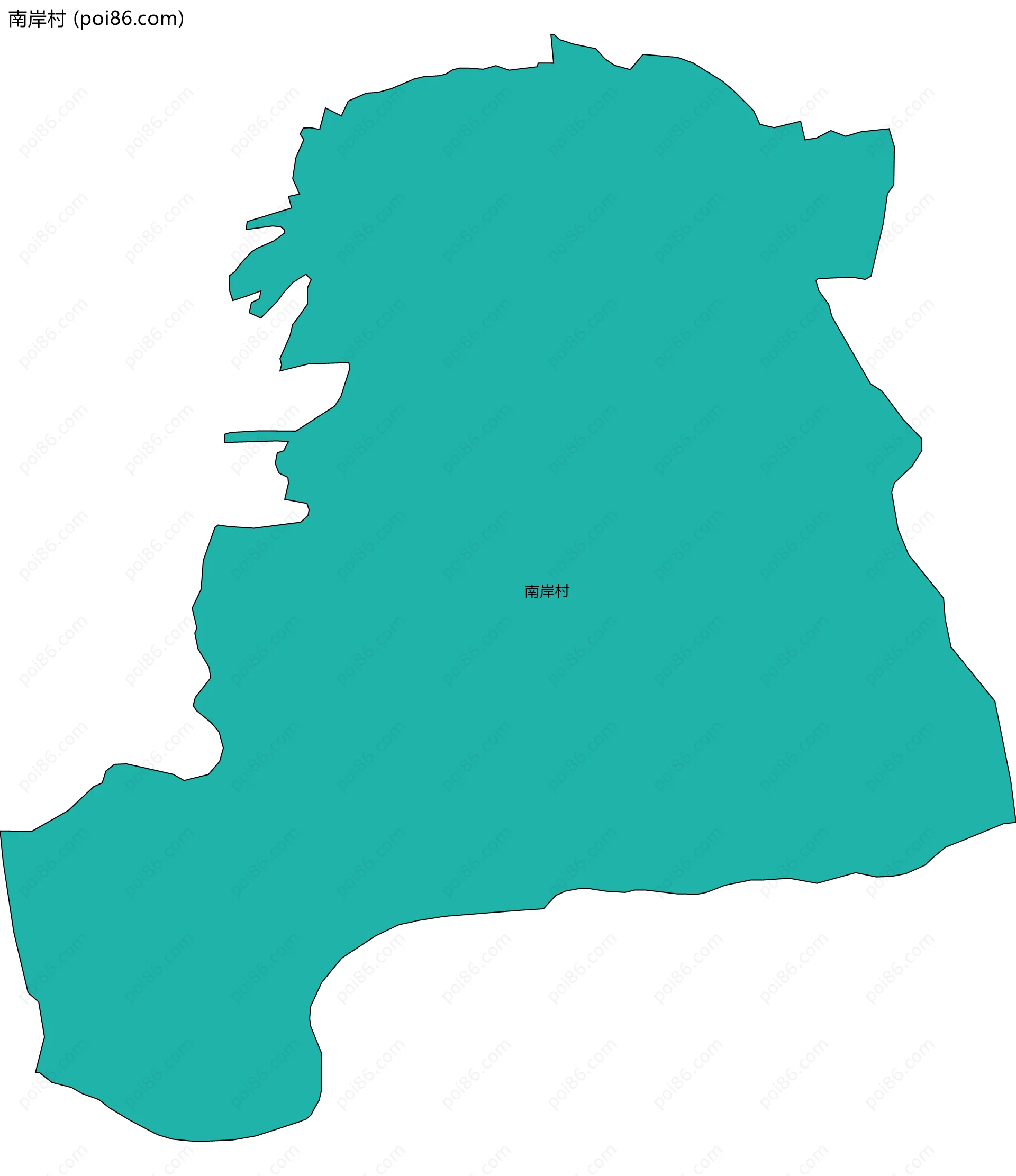 南岸村边界地图