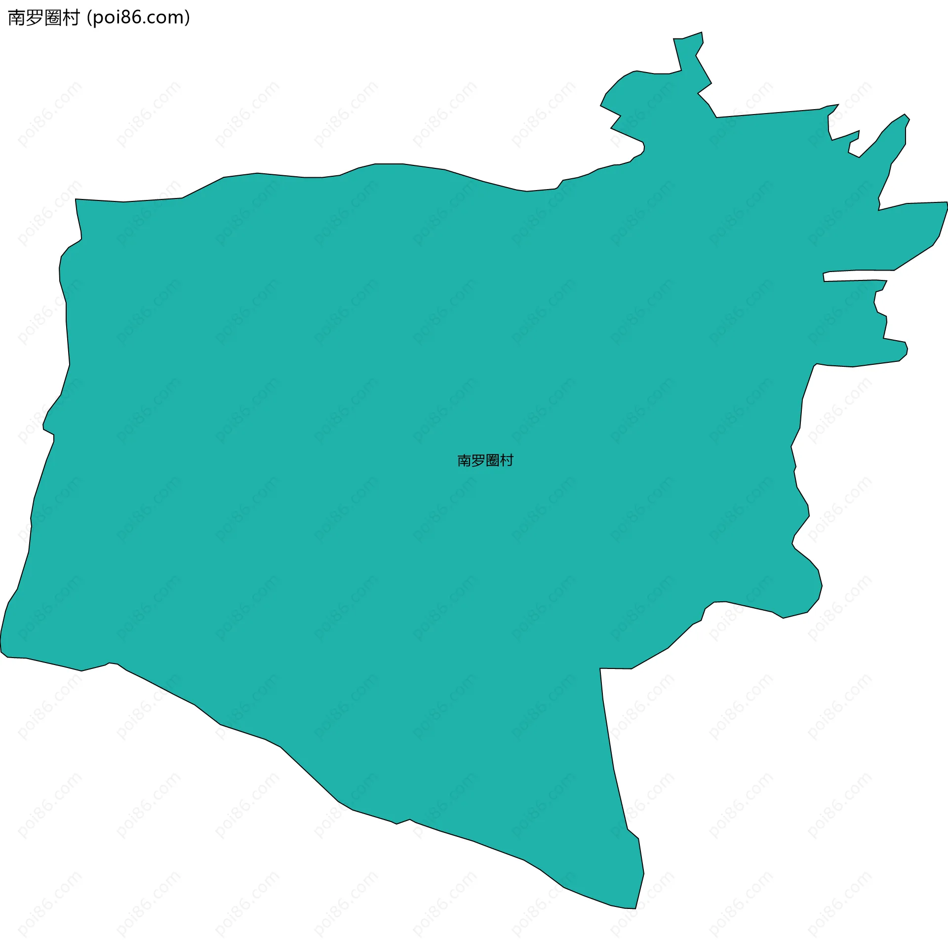 南罗圈村边界地图