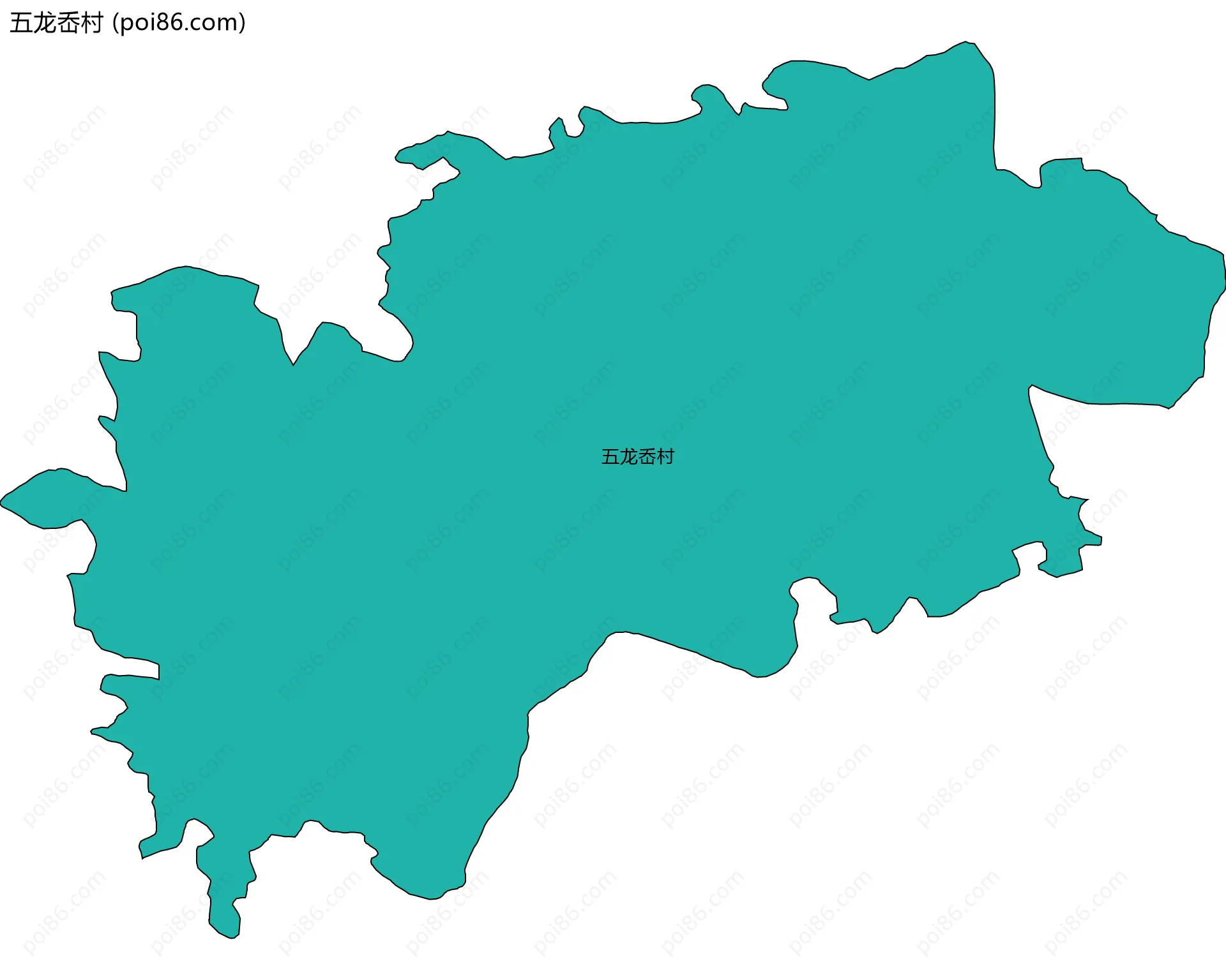 五龙岙村边界地图