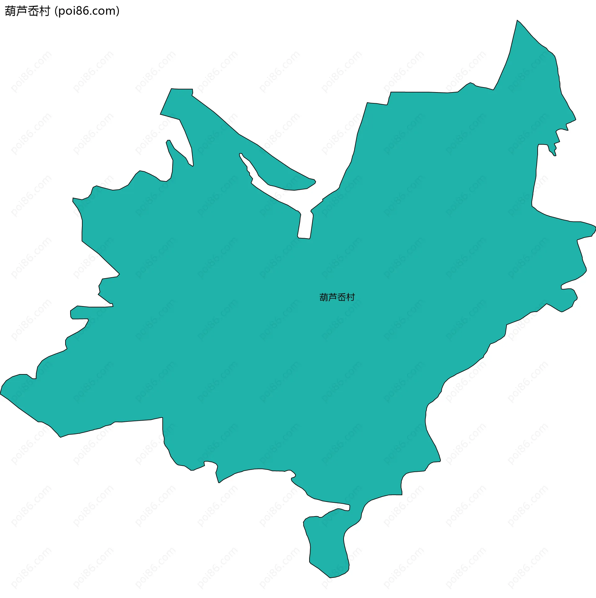 葫芦岙村边界地图