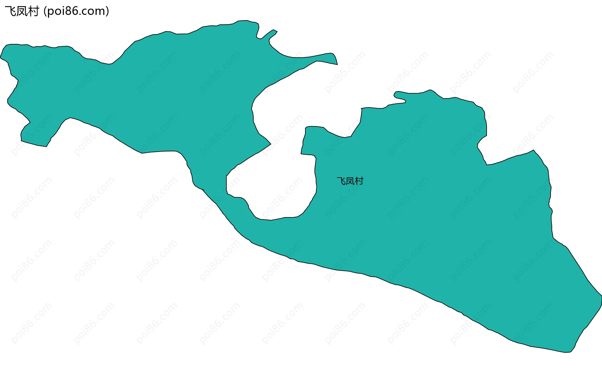 飞凤村边界地图