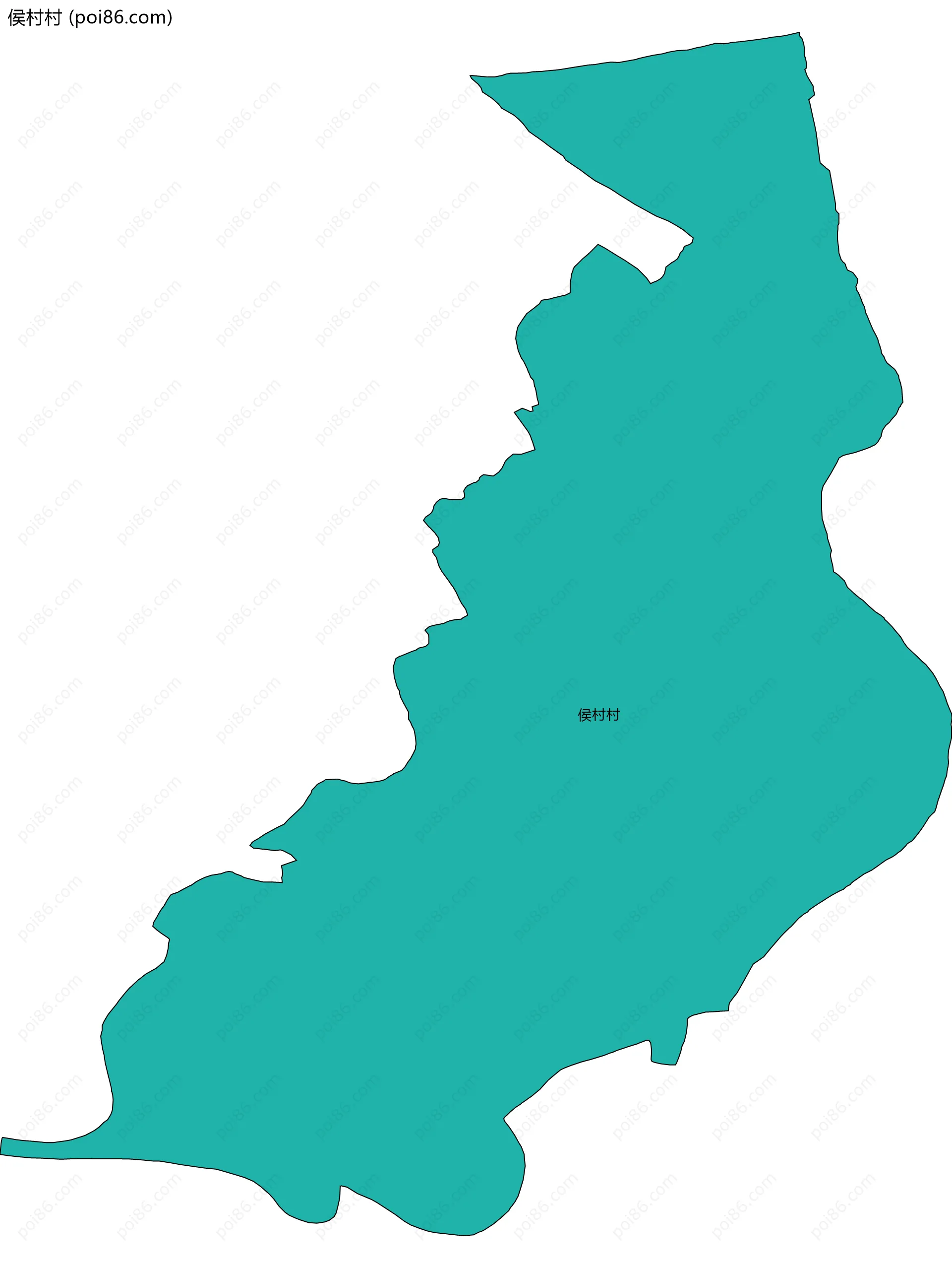 侯村村边界地图