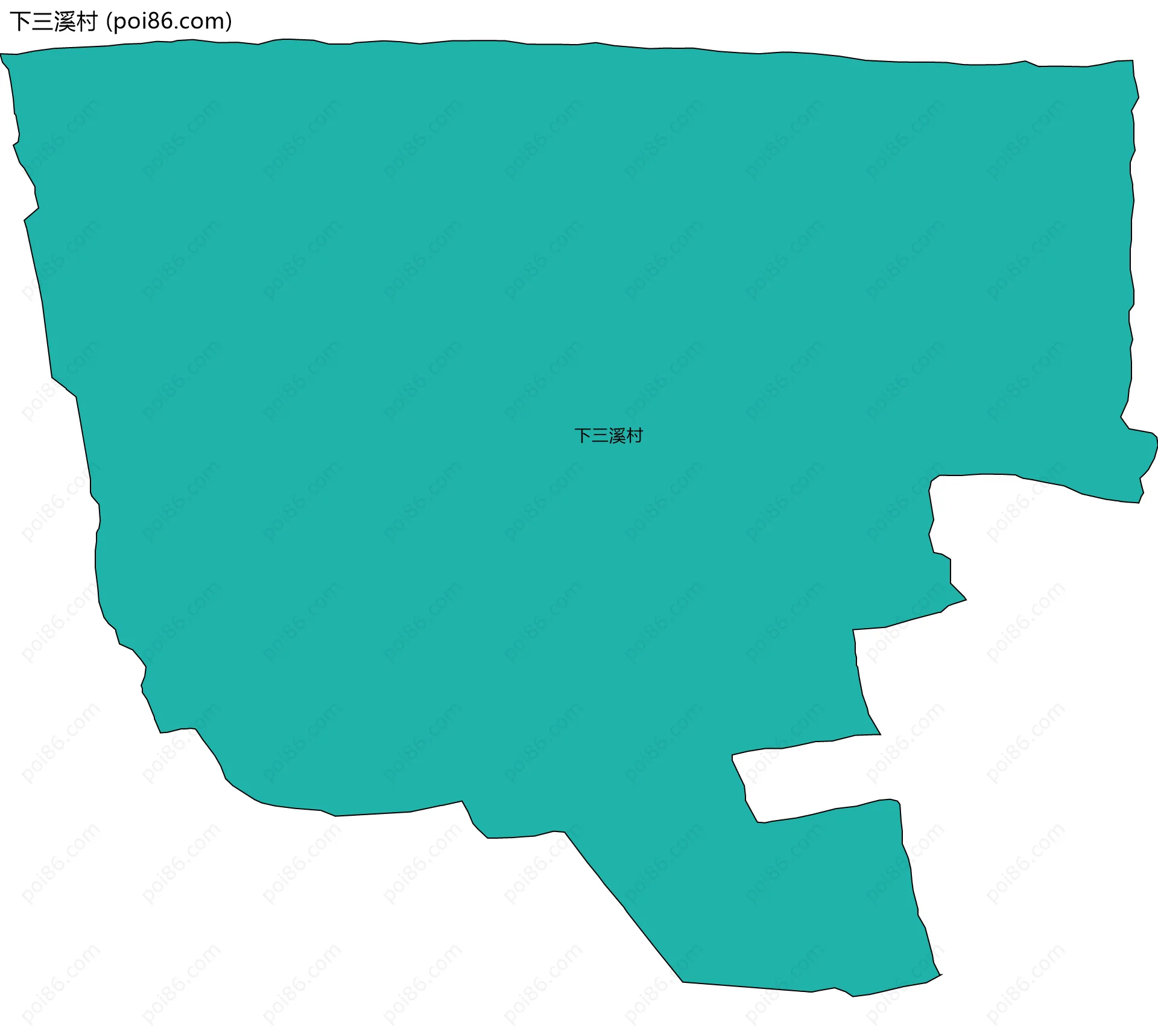 下三溪村边界地图