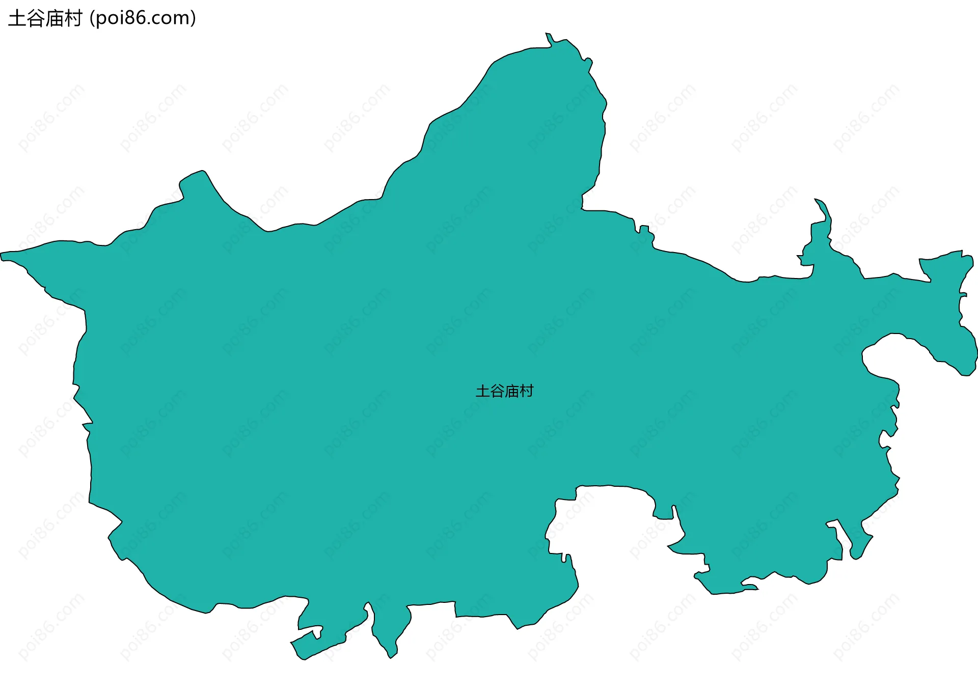 土谷庙村边界地图