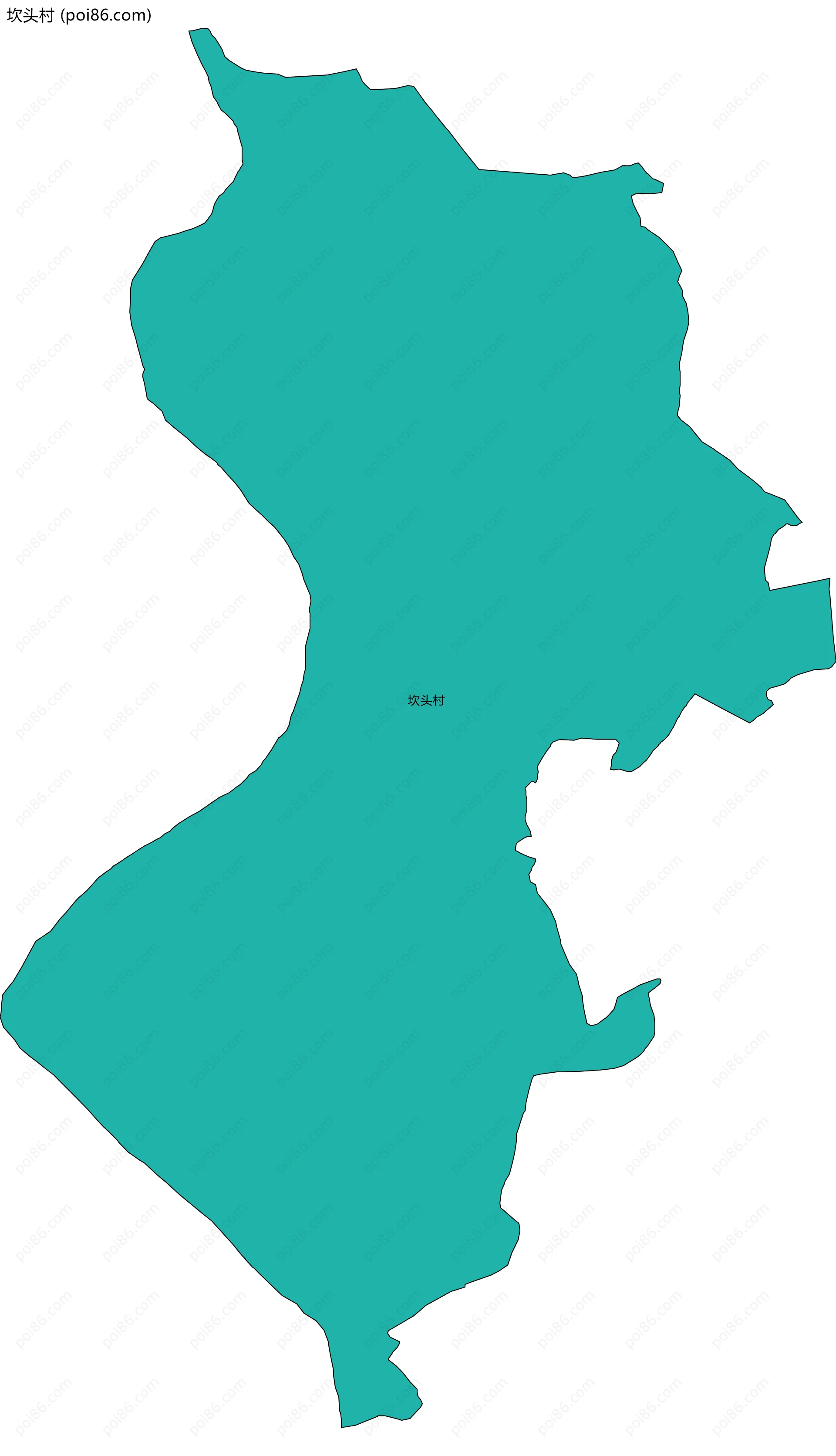 坎头村边界地图