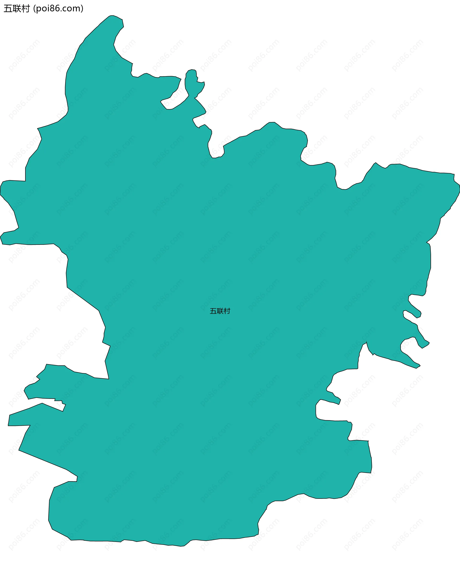 五联村边界地图