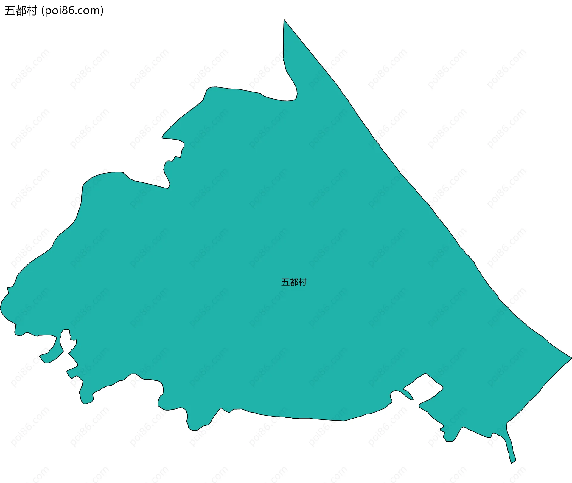 五都村边界地图