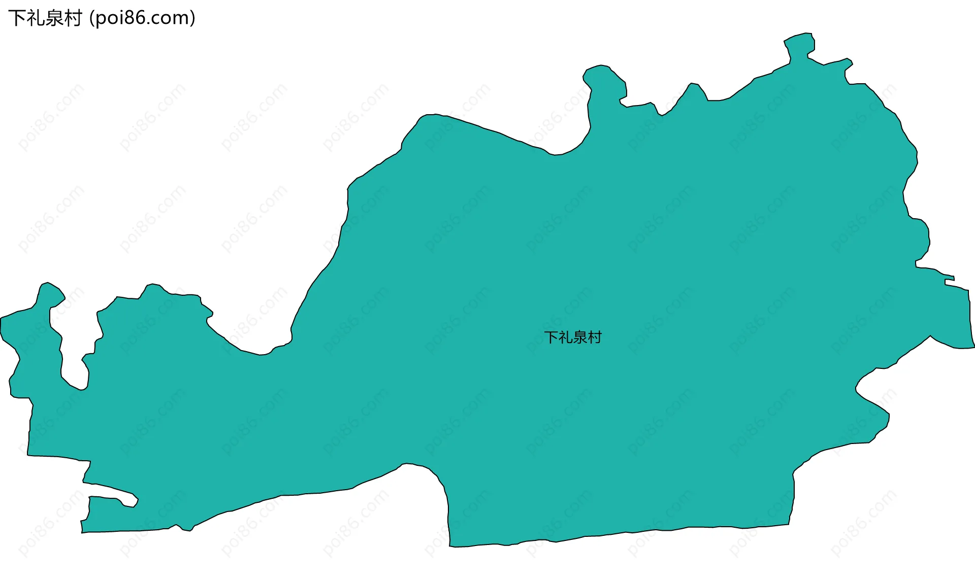 下礼泉村边界地图