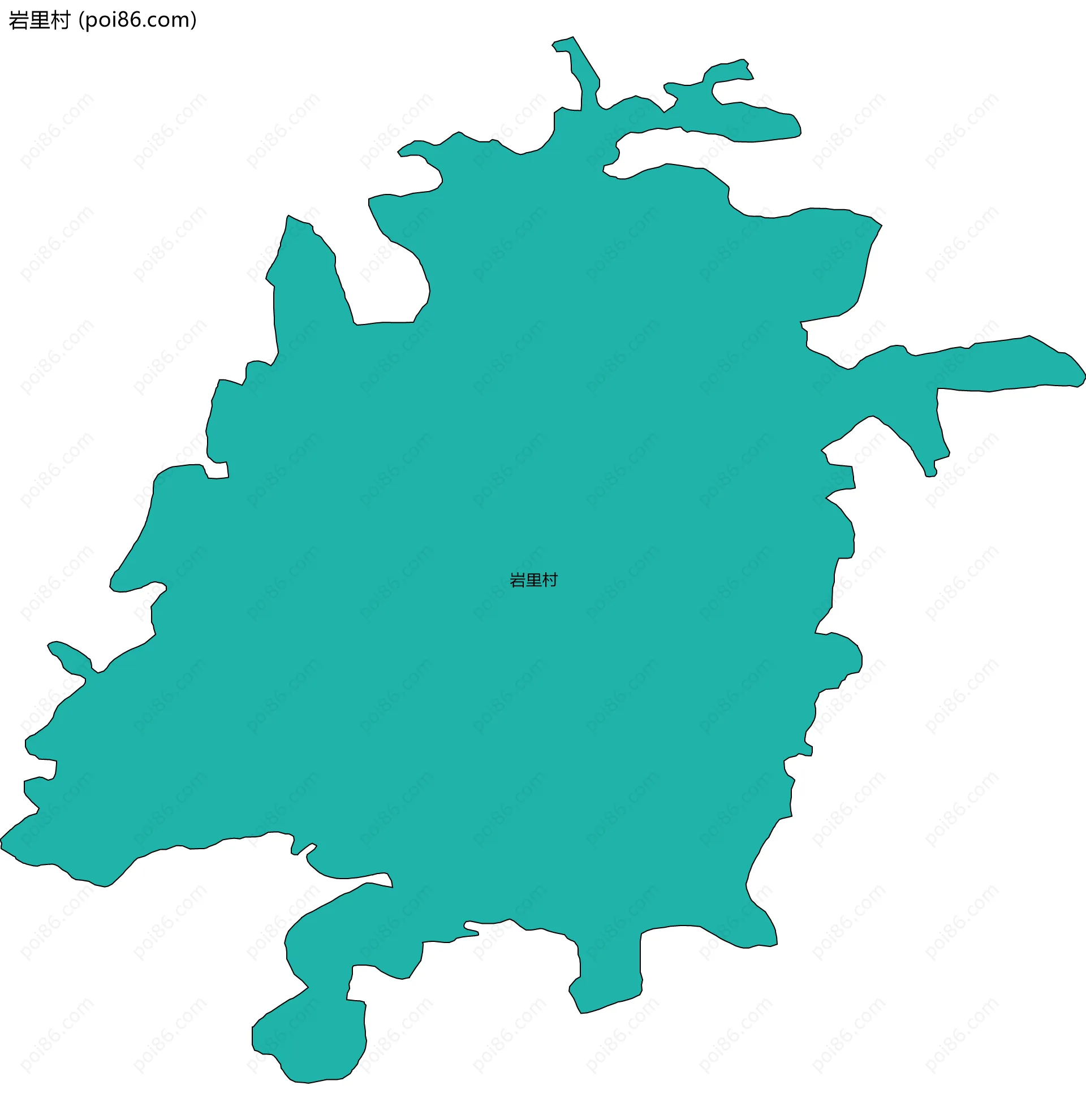 岩里村边界地图