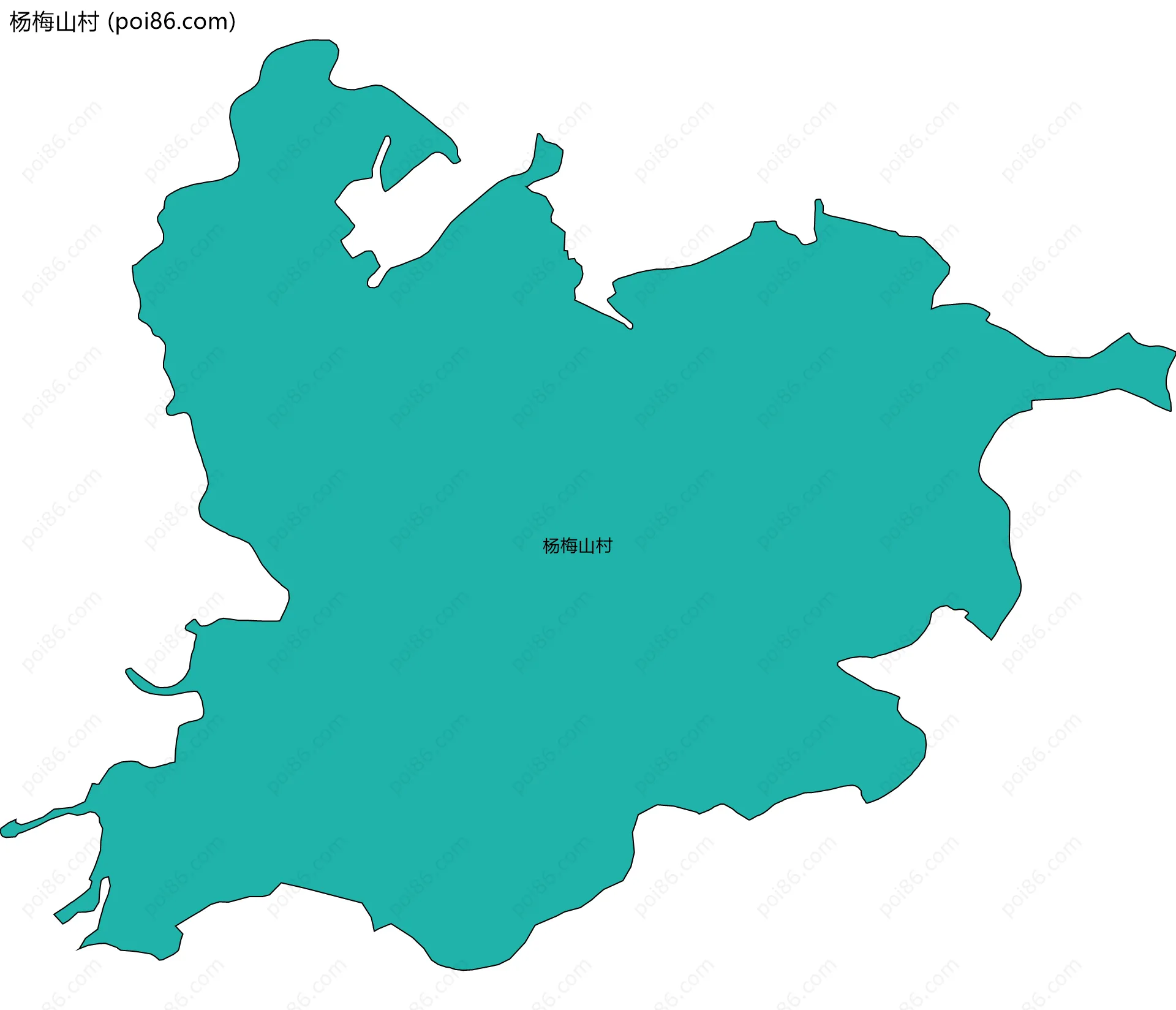 杨梅山村边界地图