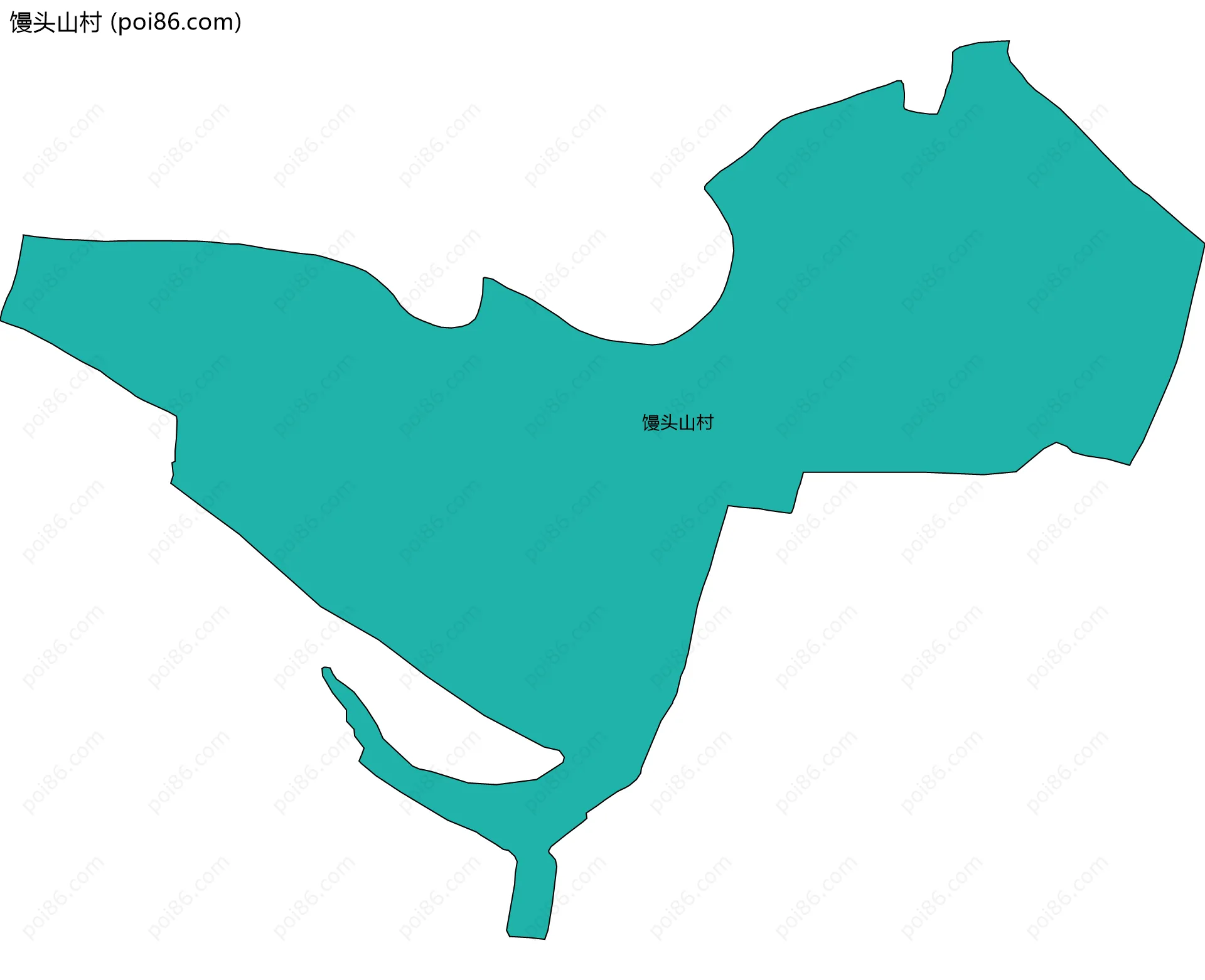 馒头山村边界地图