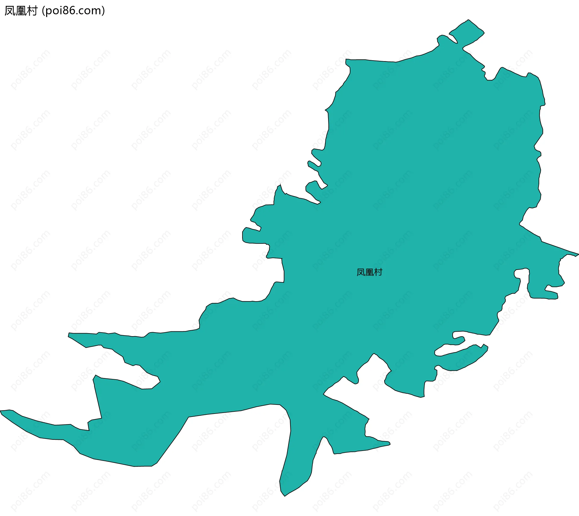 凤凰村边界地图
