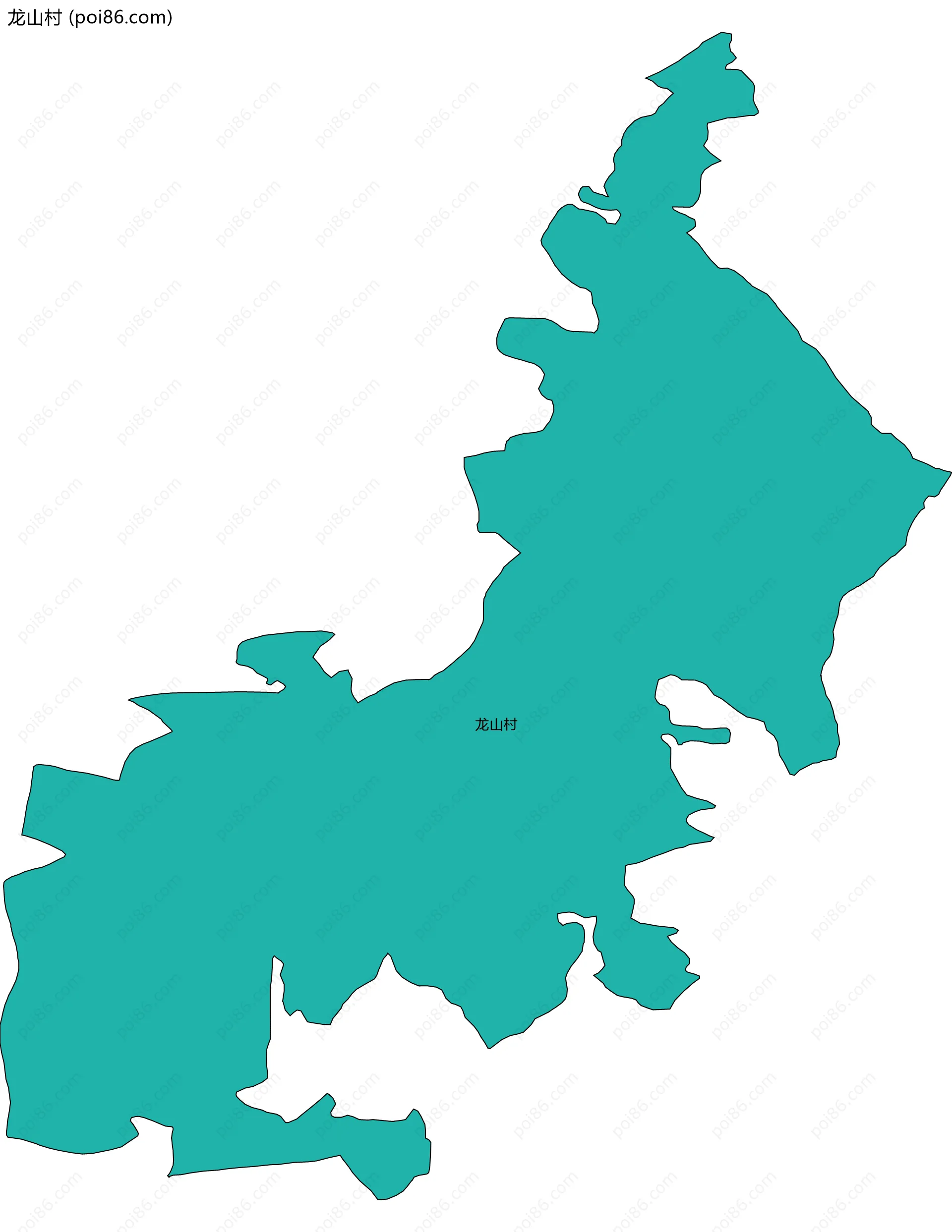 龙山村边界地图