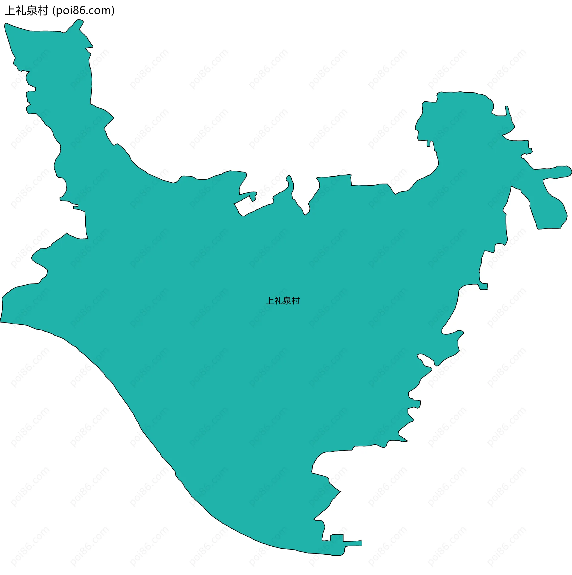 上礼泉村边界地图