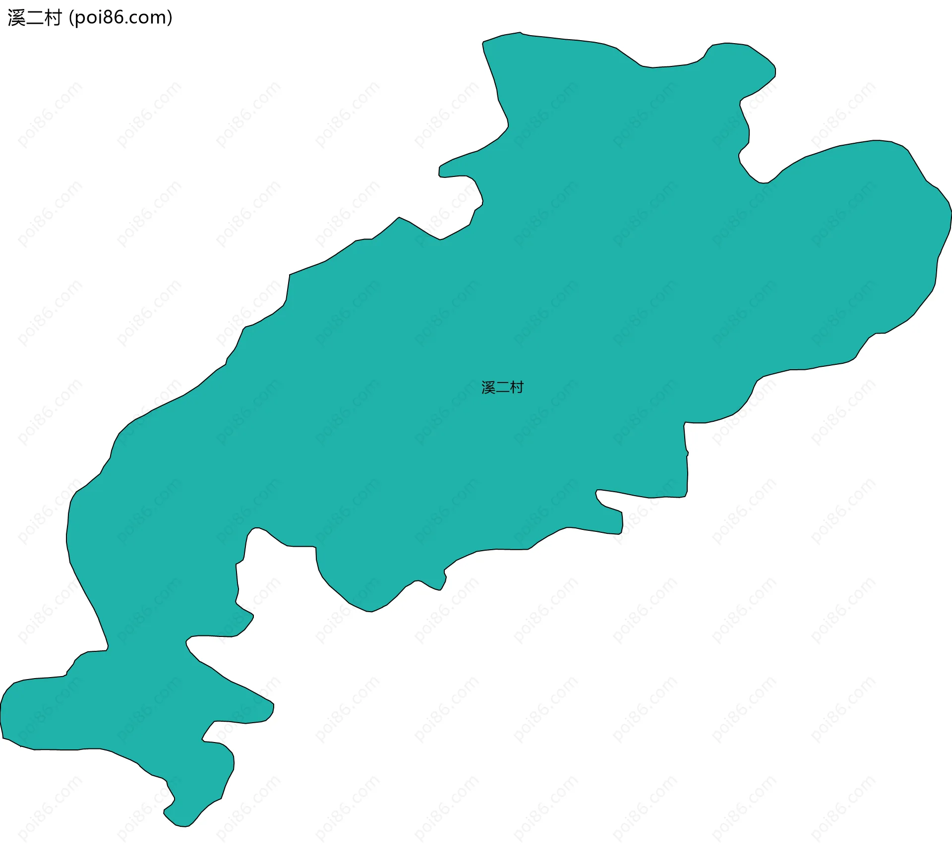 溪二村边界地图