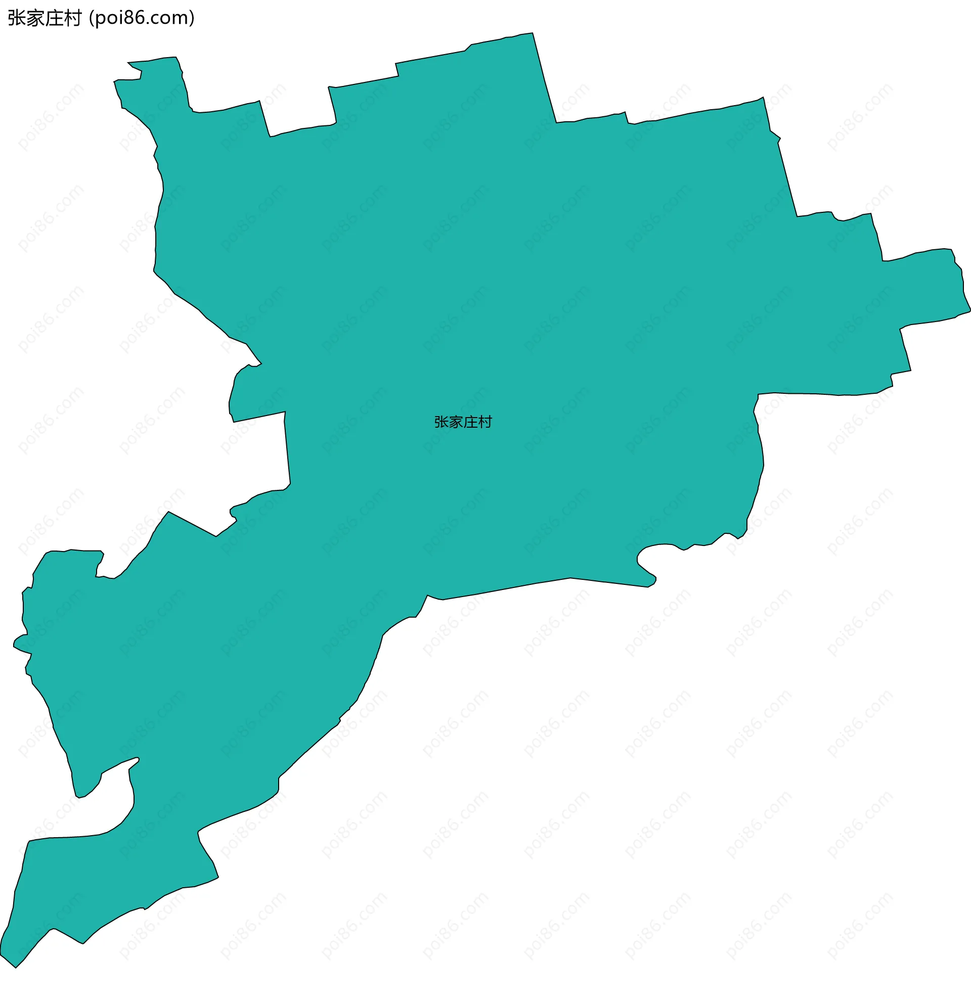 张家庄村边界地图