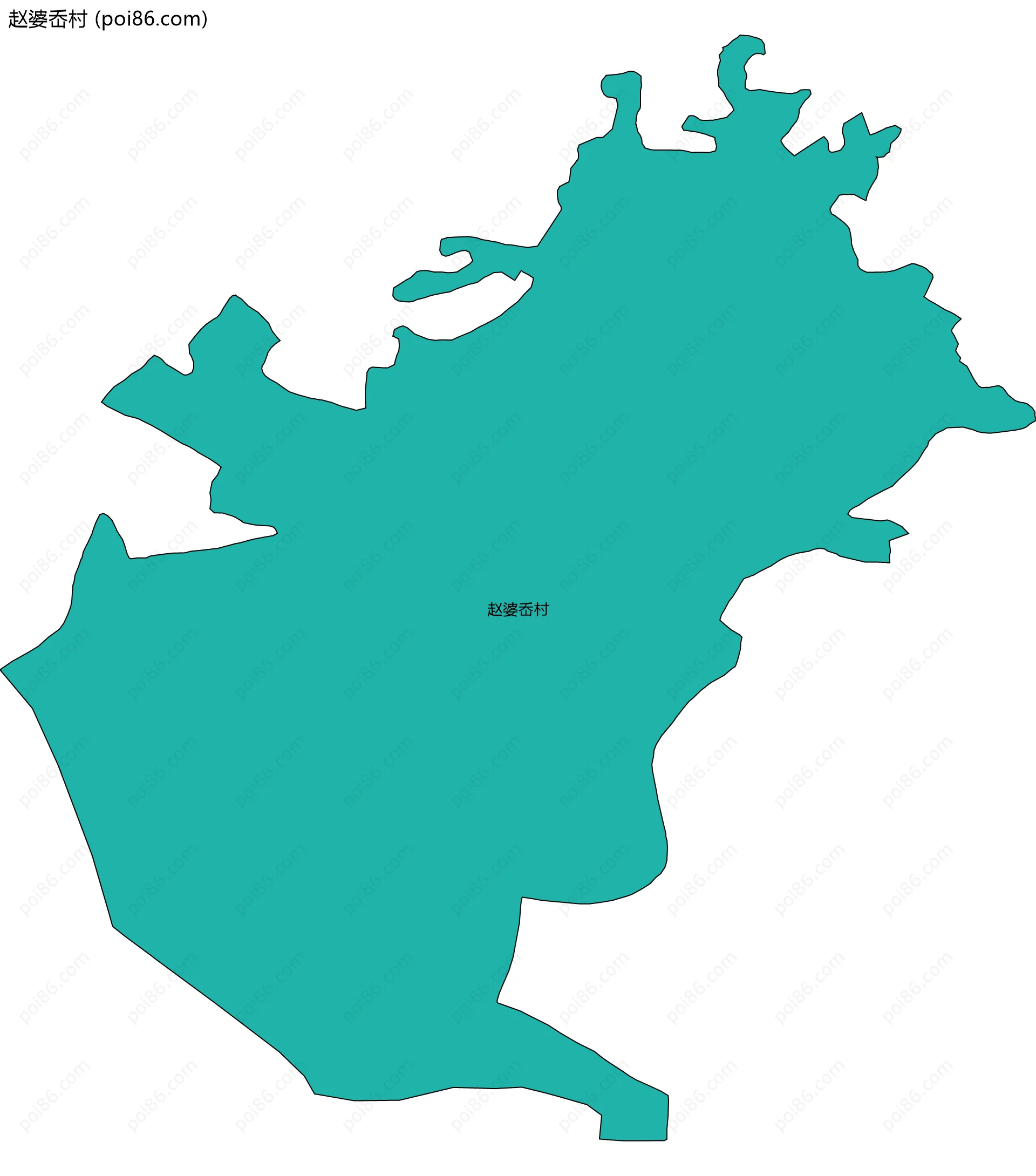 赵婆岙村边界地图