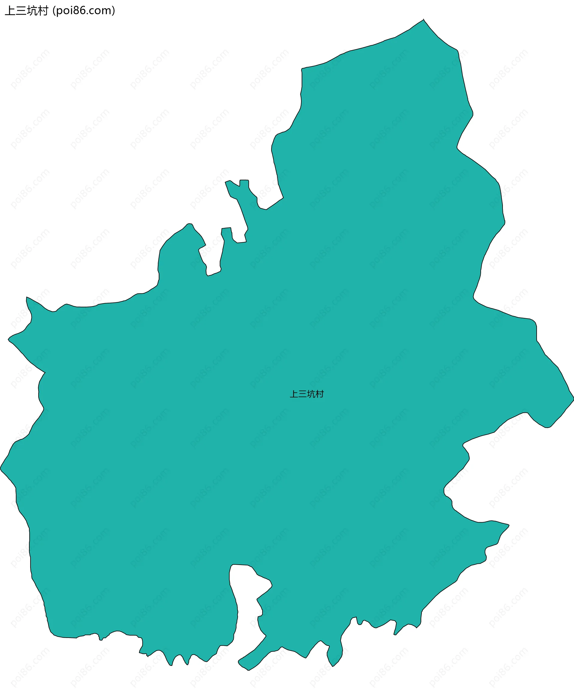 上三坑村边界地图