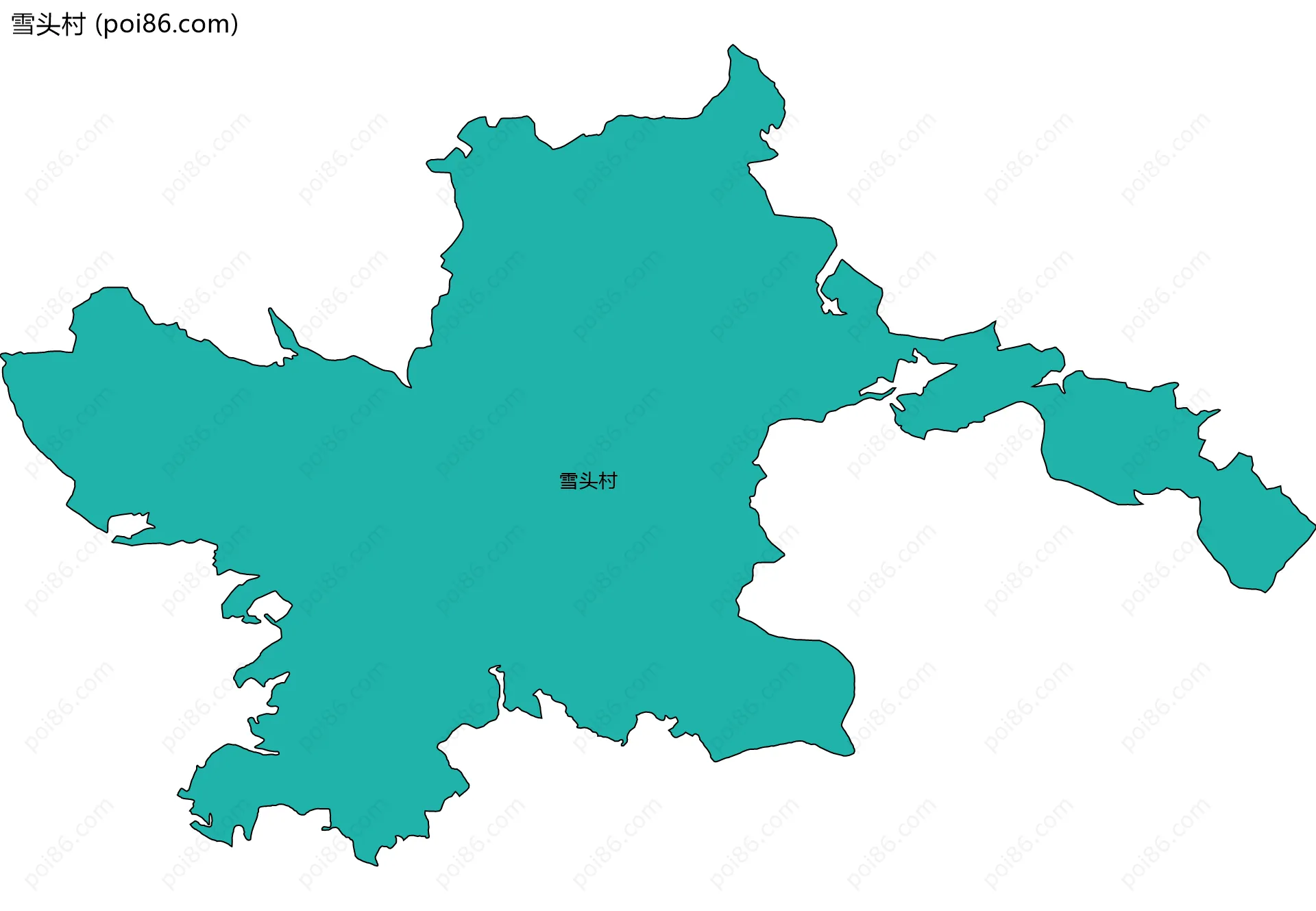 雪头村边界地图