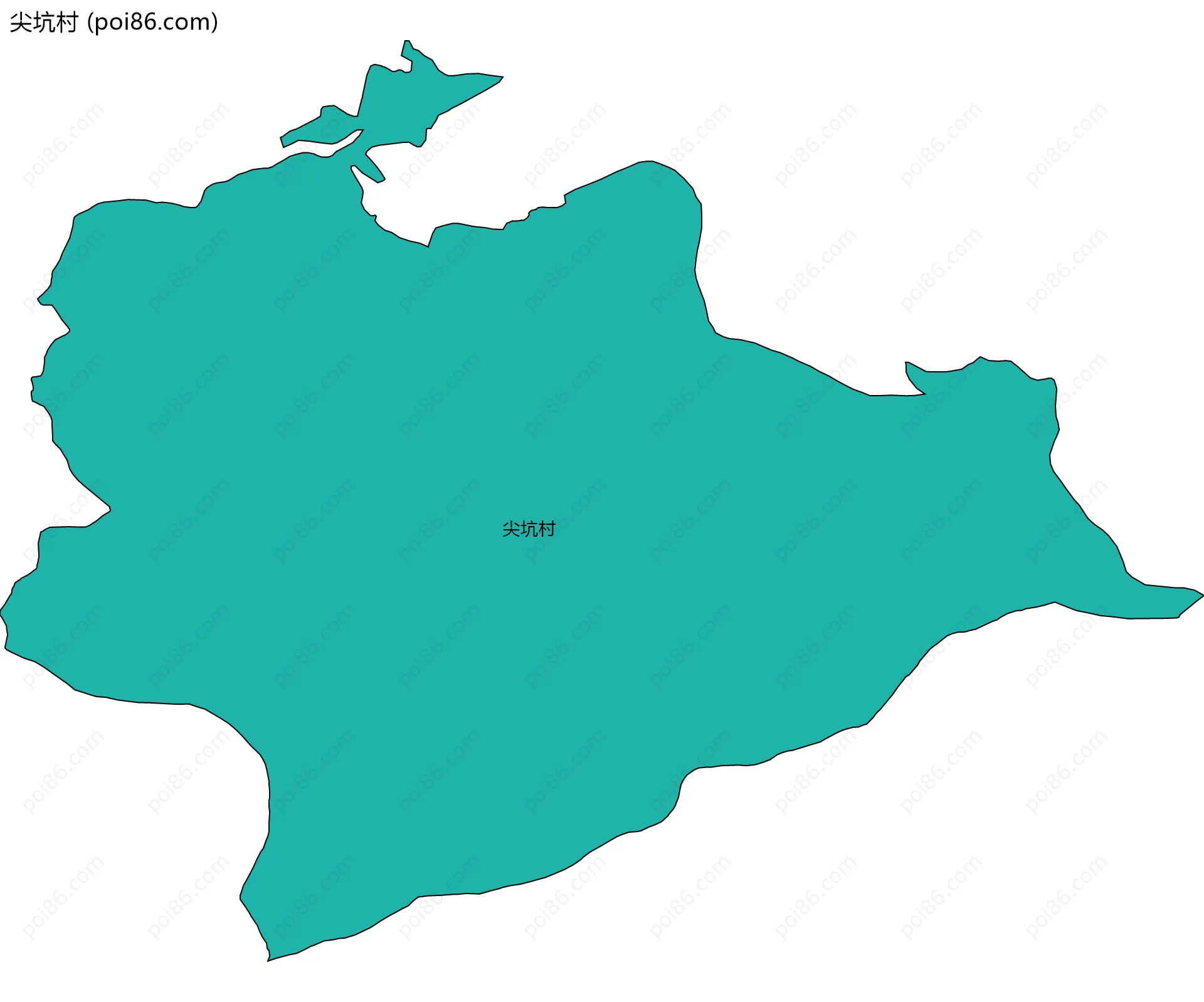 尖坑村边界地图