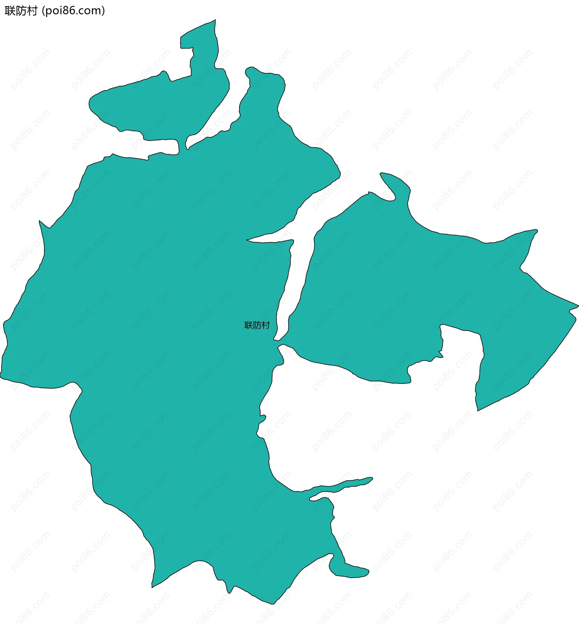 联防村边界地图