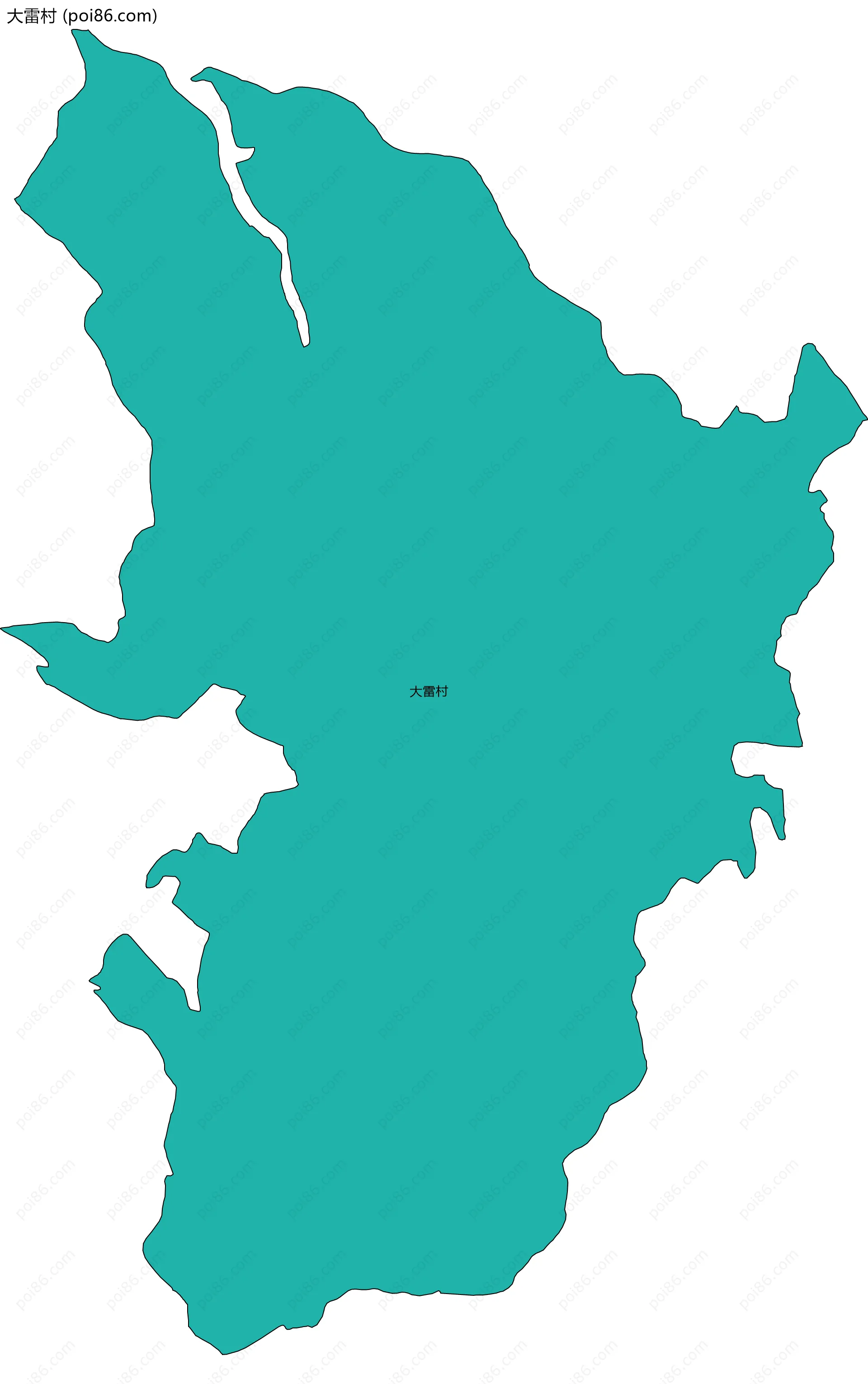 大雷村边界地图