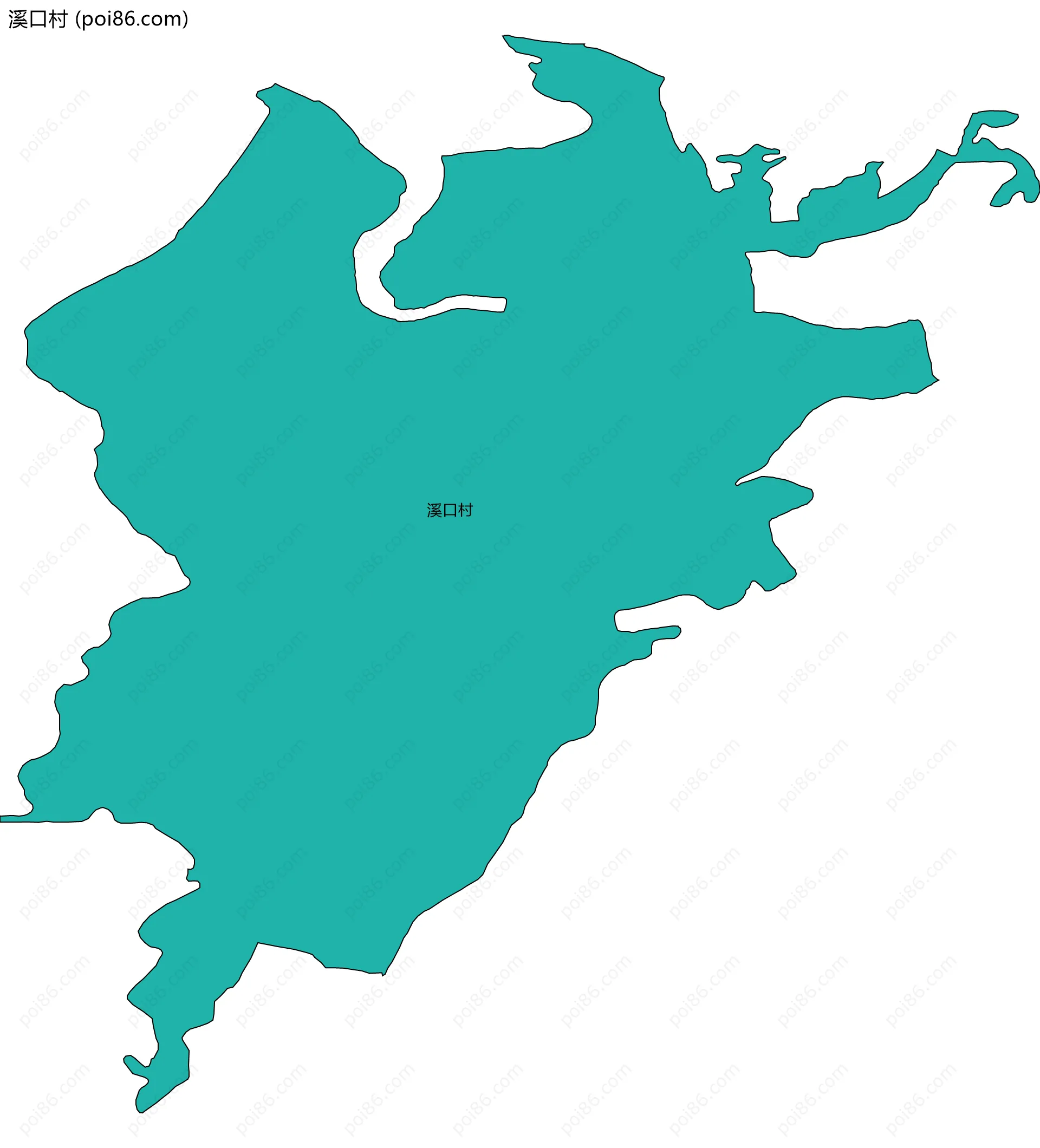 溪口村边界地图