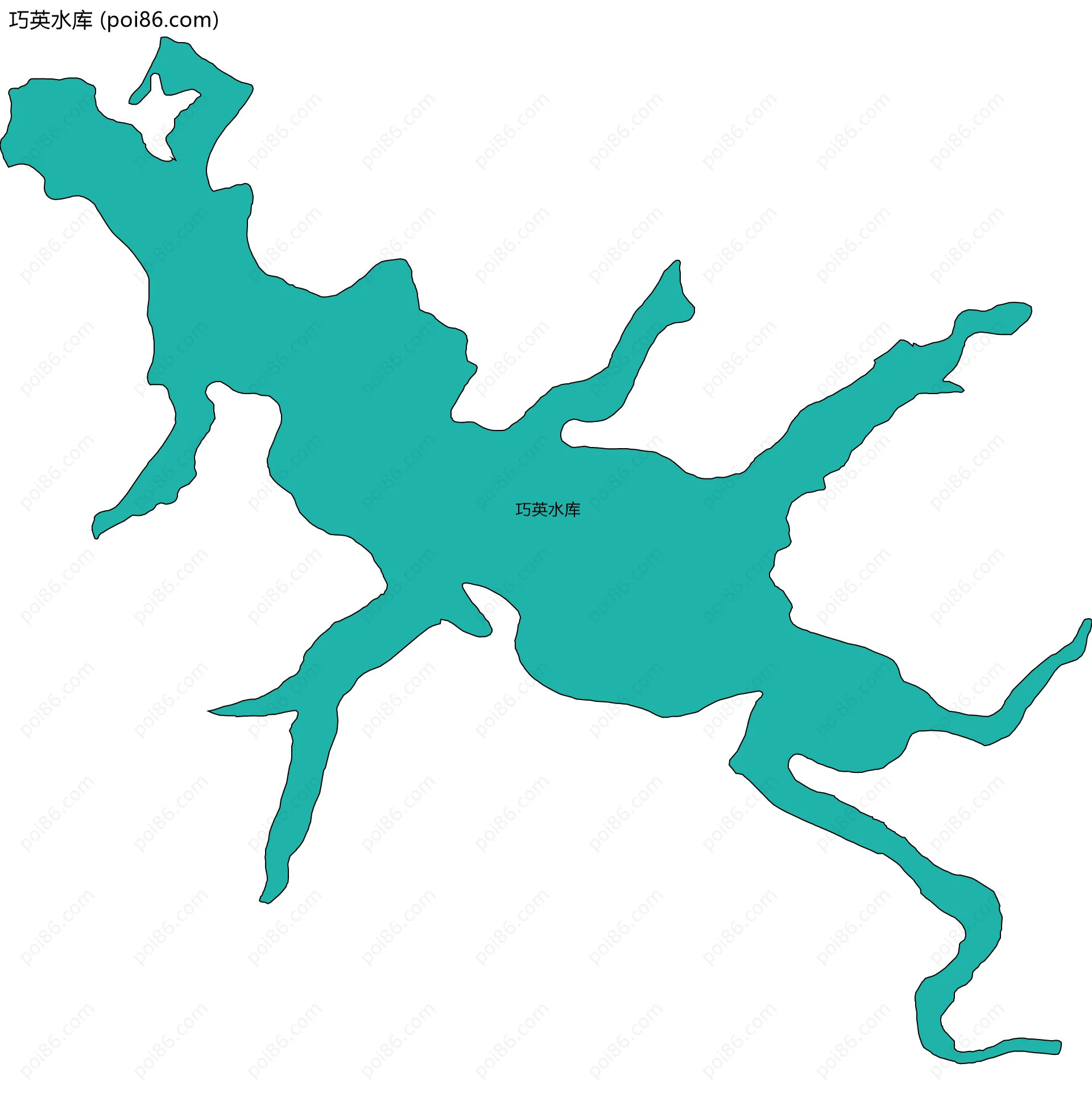 巧英水库边界地图