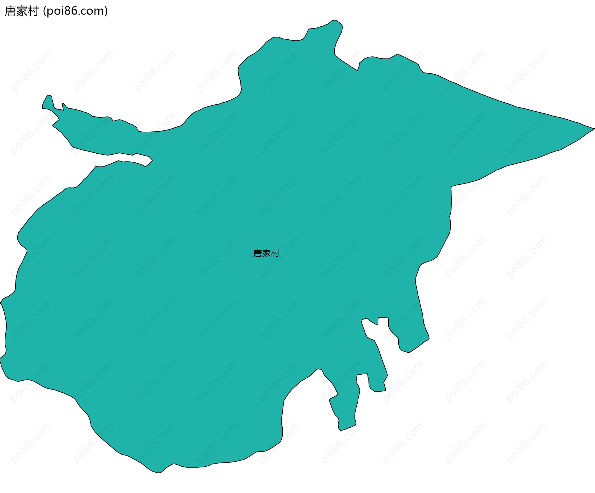 唐家村边界地图