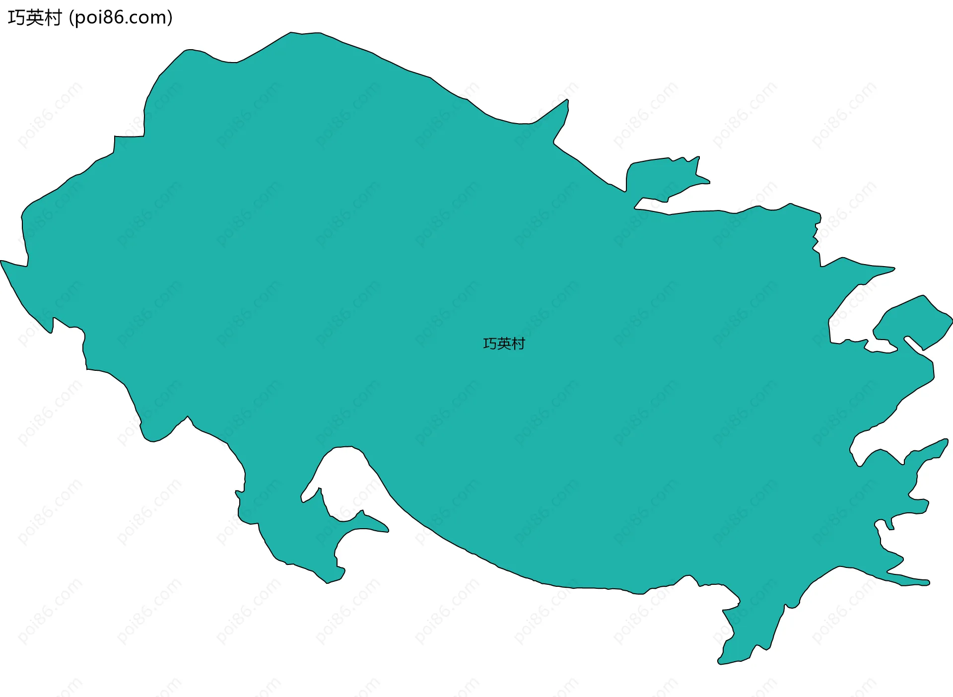 巧英村边界地图